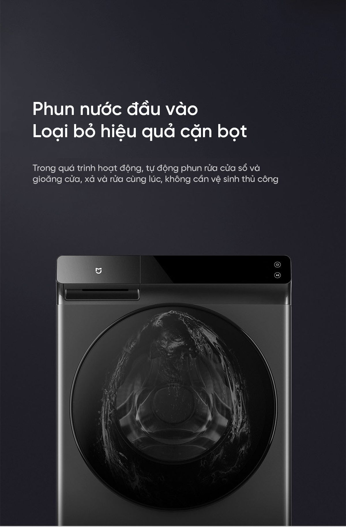 Máy giặt sấy Xiaomi Mijia MJ203 giặt 10kg, sấy 7kg , Tự Động Phân Chia Nước Giặt