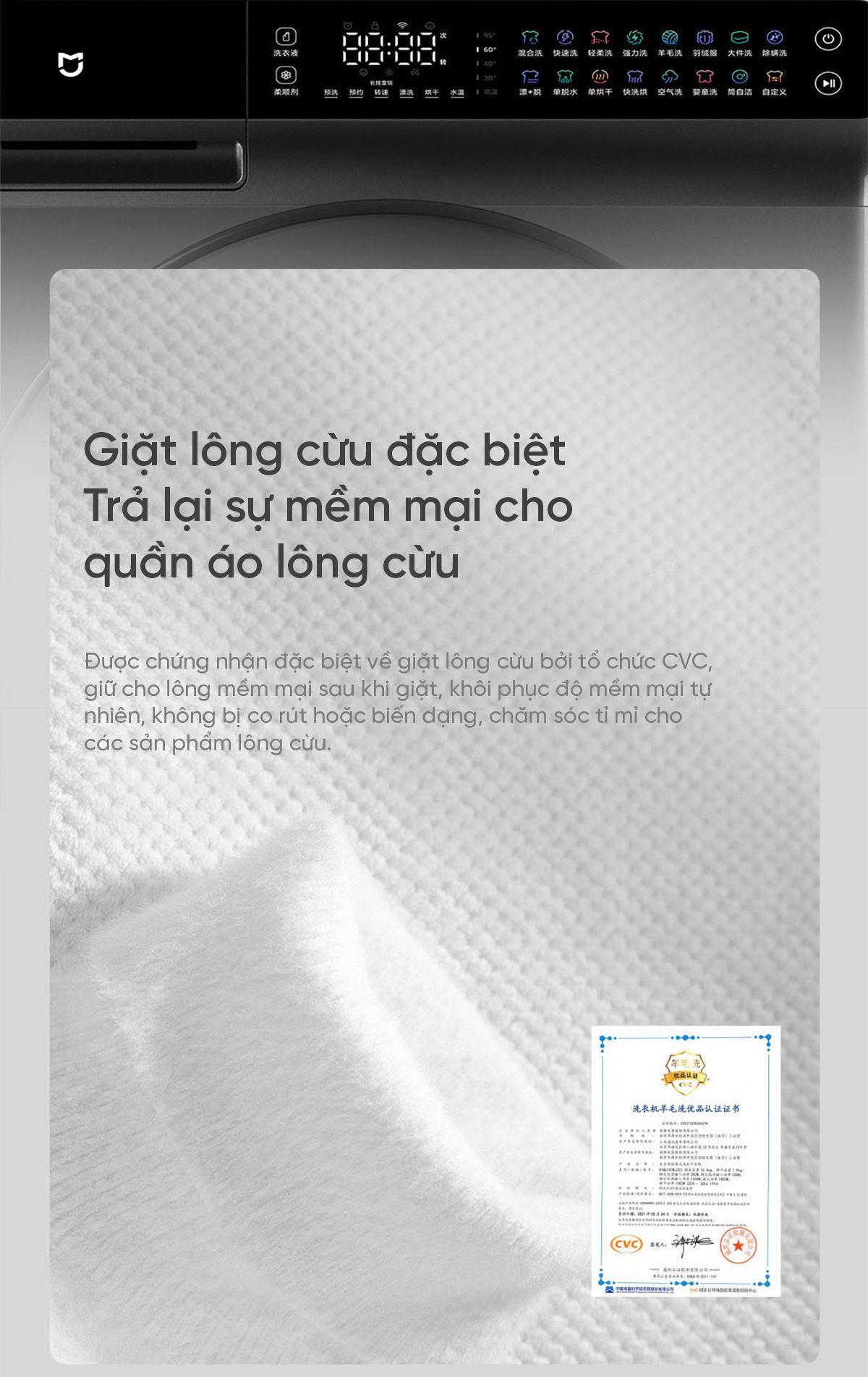Máy giặt sấy Xiaomi Mijia MJ203 giặt 10kg, sấy 7kg , Tự Động Phân Chia Nước Giặt