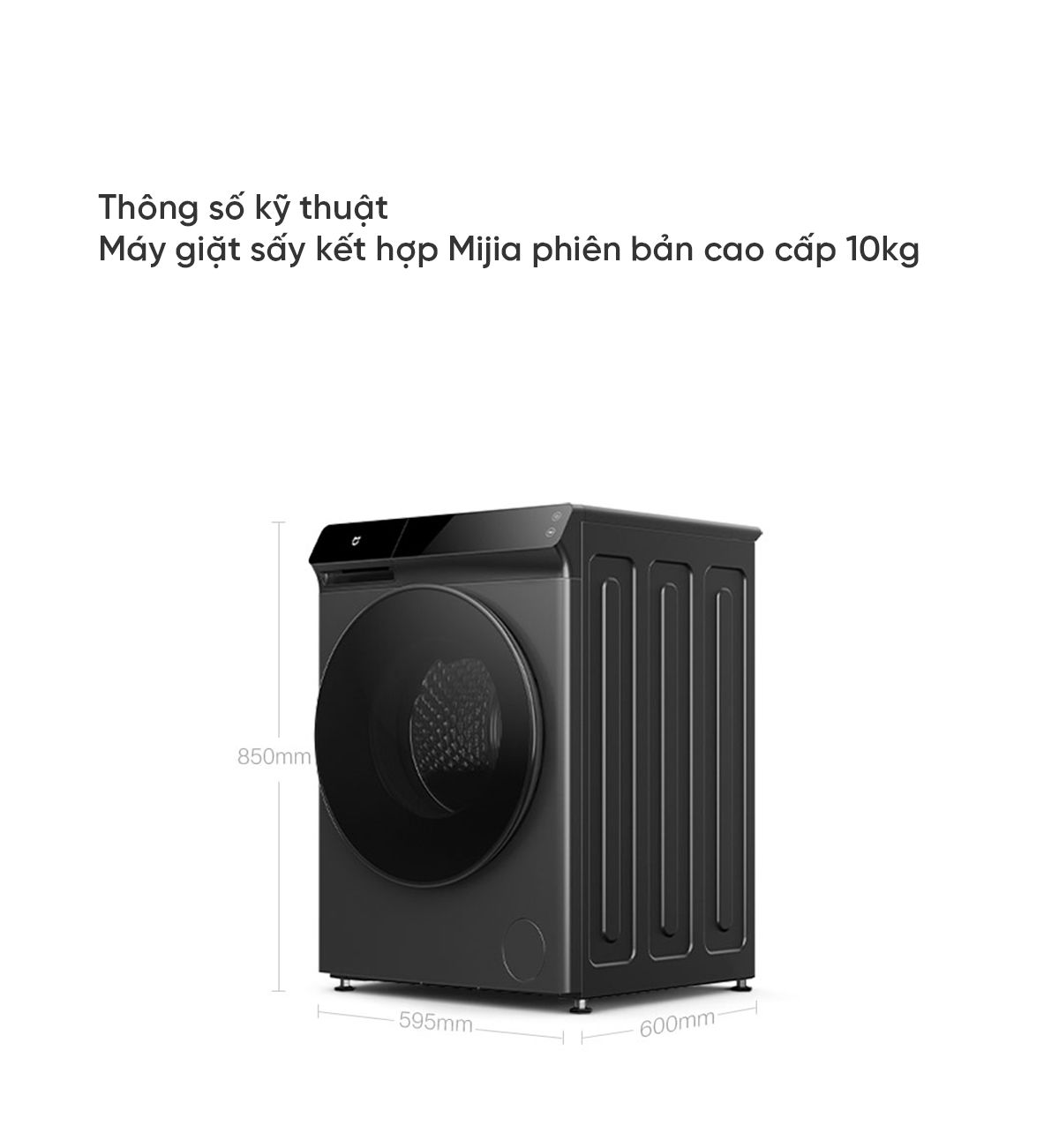 Máy giặt sấy Xiaomi Mijia MJ203 giặt 10kg, sấy 7kg , Tự Động Phân Chia Nước Giặt