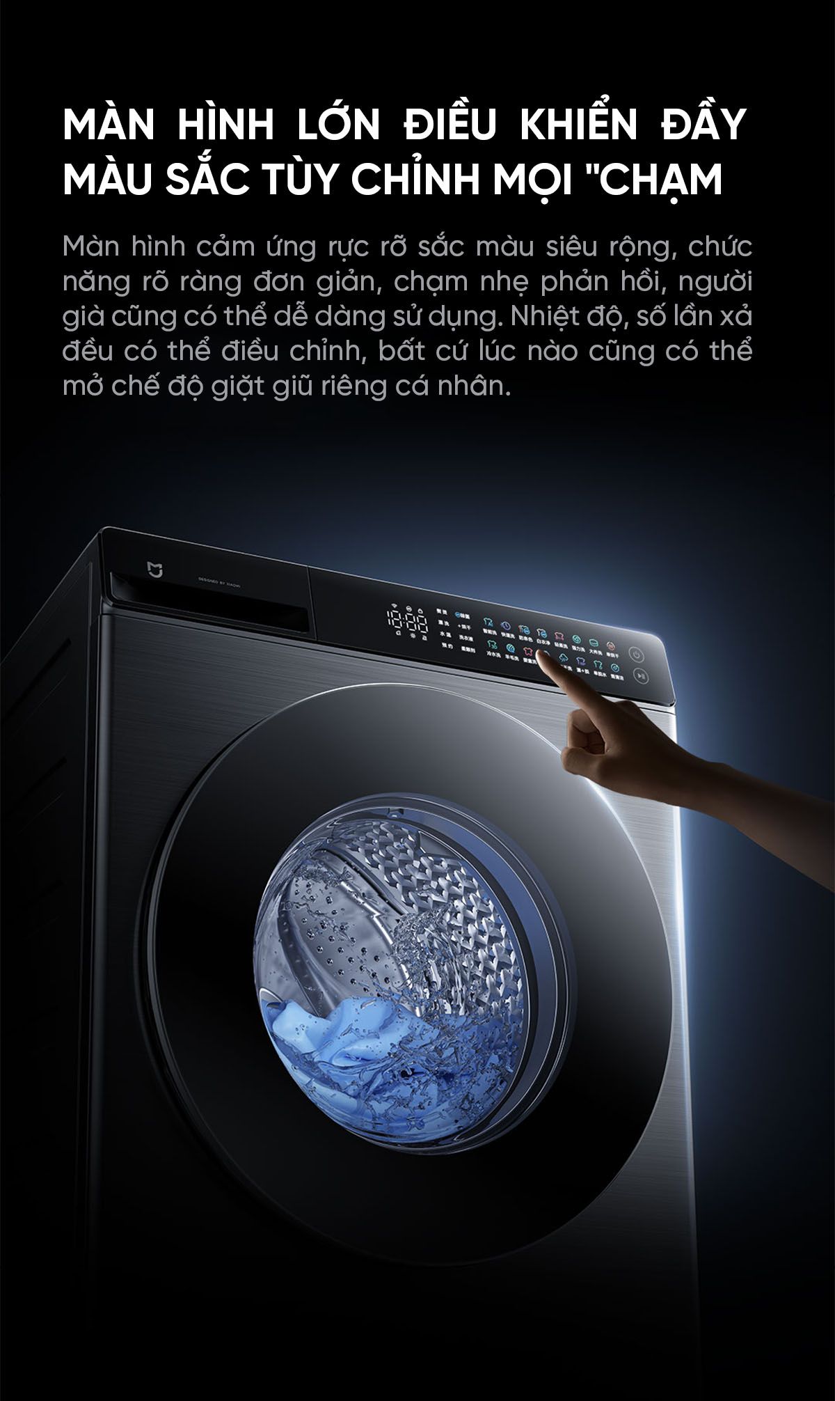 Máy giặt sấy Xiaomi Mijia MJ105 New 2025, giặt 10kg, sấy 7kg Tự Động Phân Chia Nước Giặt