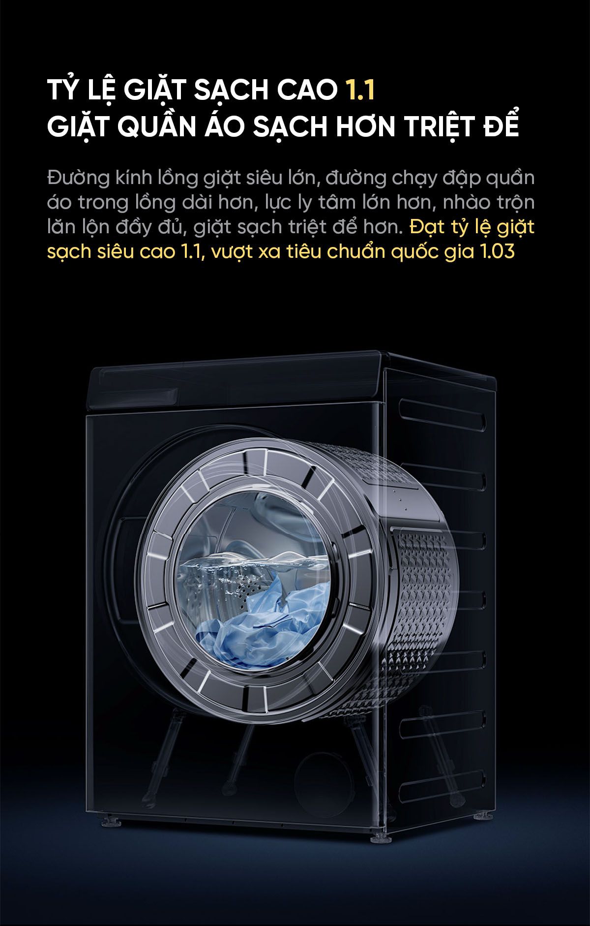 Máy giặt sấy Xiaomi Mijia MJ105 New 2025, giặt 10kg, sấy 7kg Tự Động Phân Chia Nước Giặt