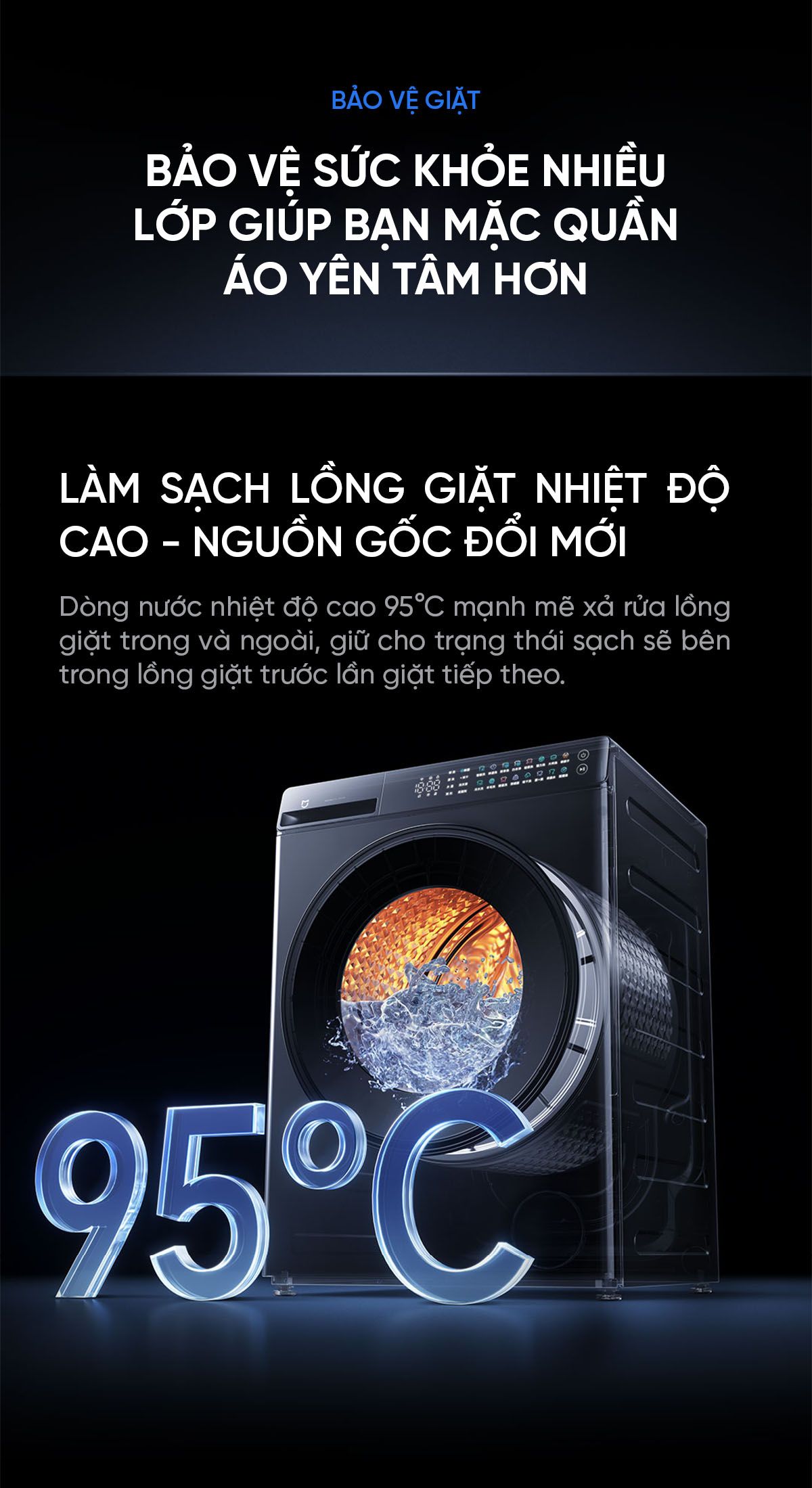 Máy giặt sấy Xiaomi Mijia MJ105 New 2025, giặt 10kg, sấy 7kg Tự Động Phân Chia Nước Giặt