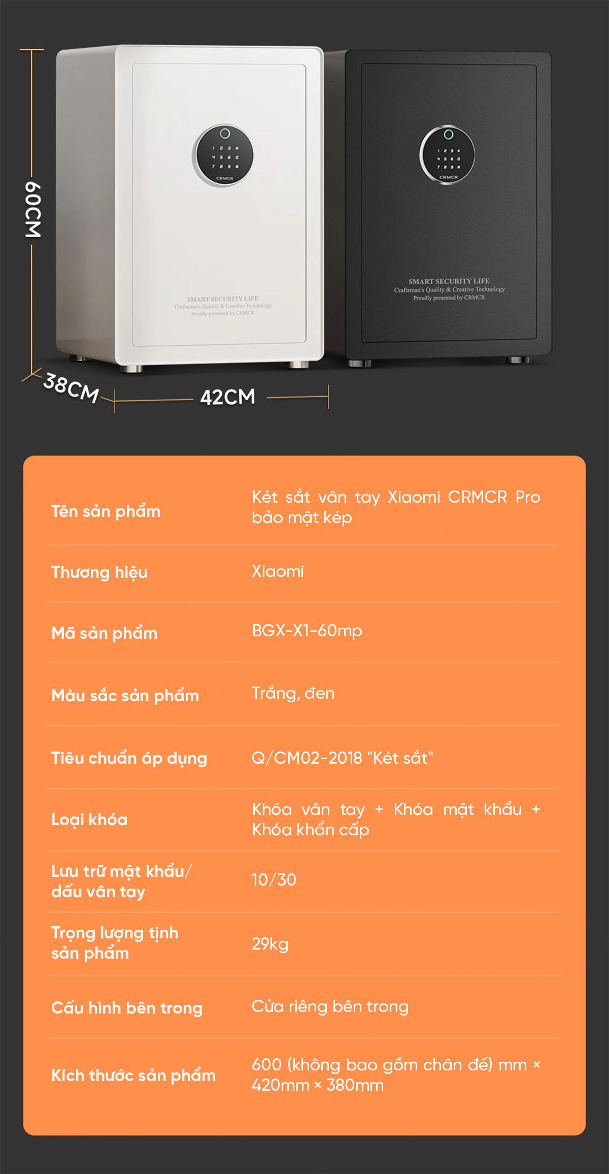 Két sắt Xiaomi thông minh BGX-X1-80MP