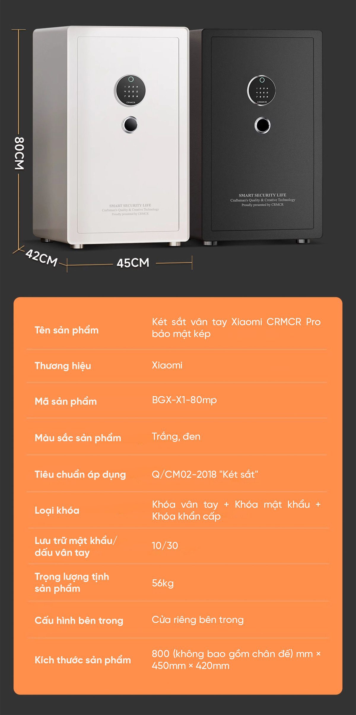Két sắt Xiaomi thông minh BGX-X1-80MP