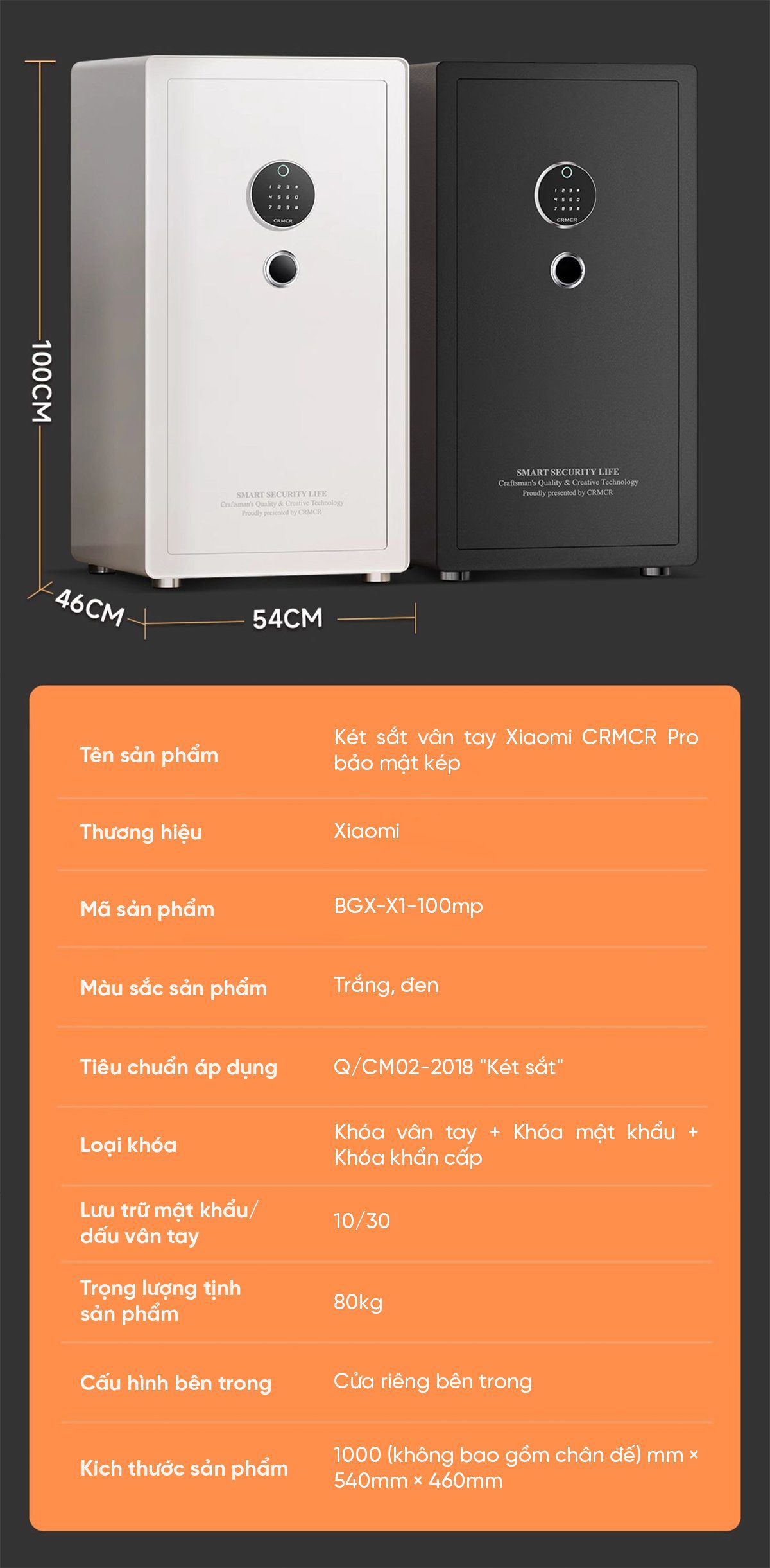 Két sắt Xiaomi thông minh BGX-X1-80MP