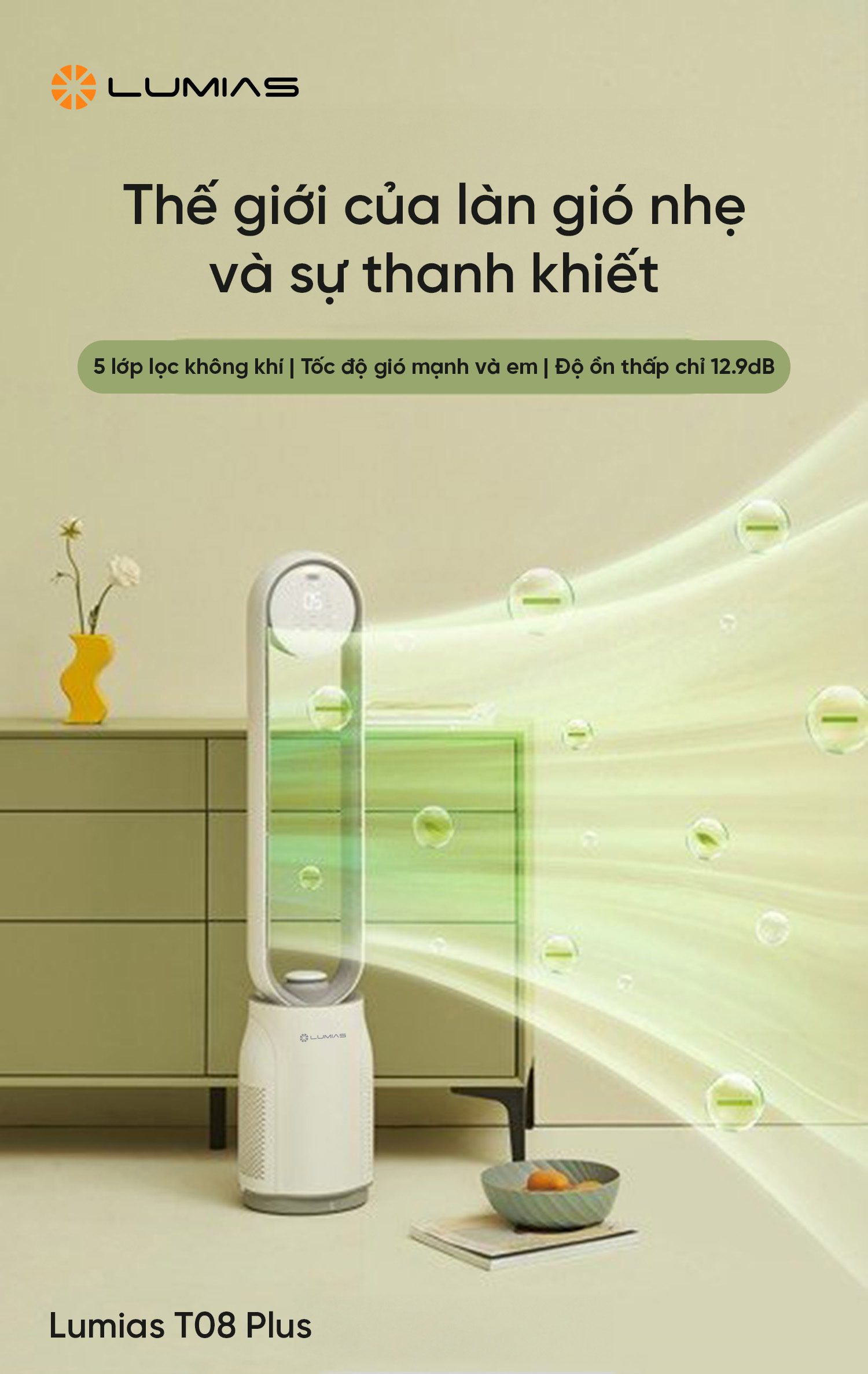 Quạt không cánh Lumias T08 Plus