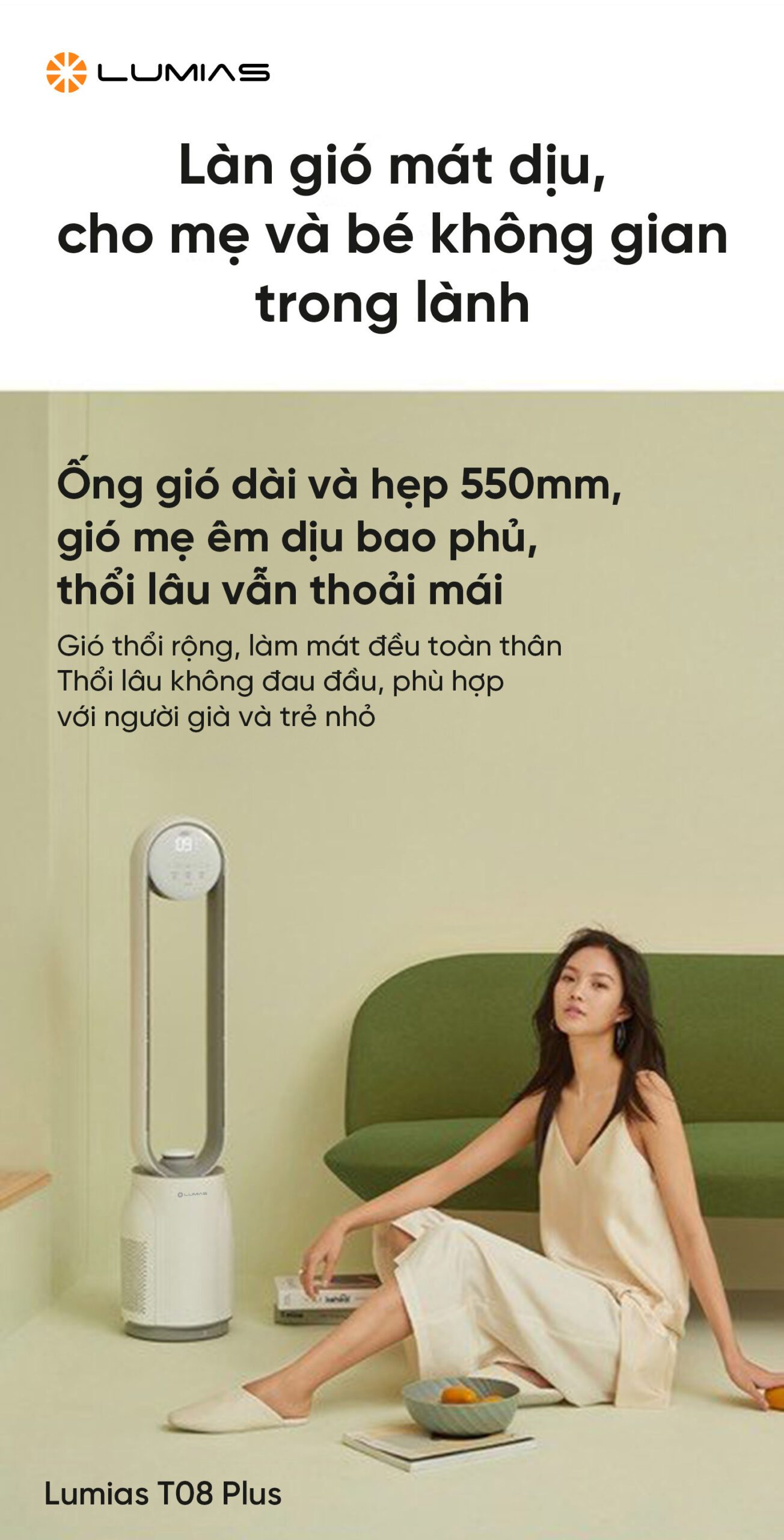 Quạt không cánh Lumias T08 Plus