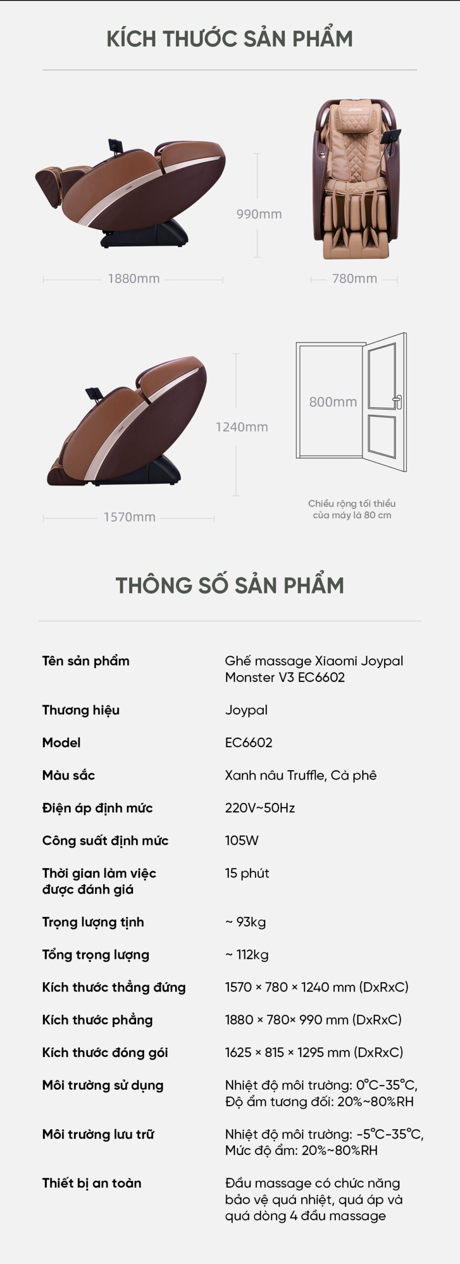 Ghế Massage Cao Cấp Xiaomi Joypal Monster V3 EC6602