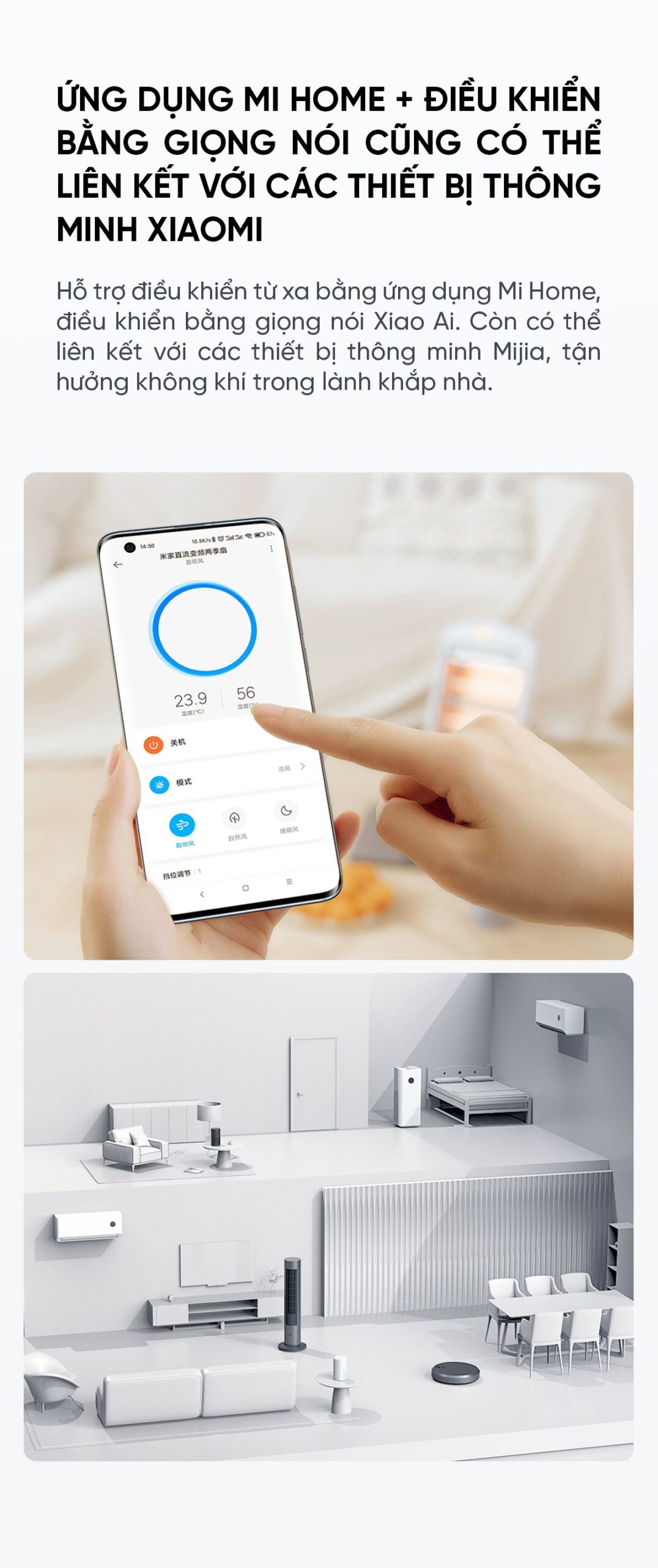 Quạt tháp điều hoà hơi nước Xiaomi BPLNS01DM