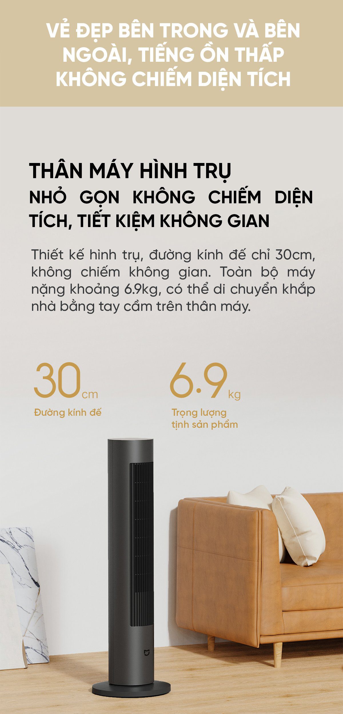 Quạt tháp điều hoà hơi nước Xiaomi BPLNS01DM