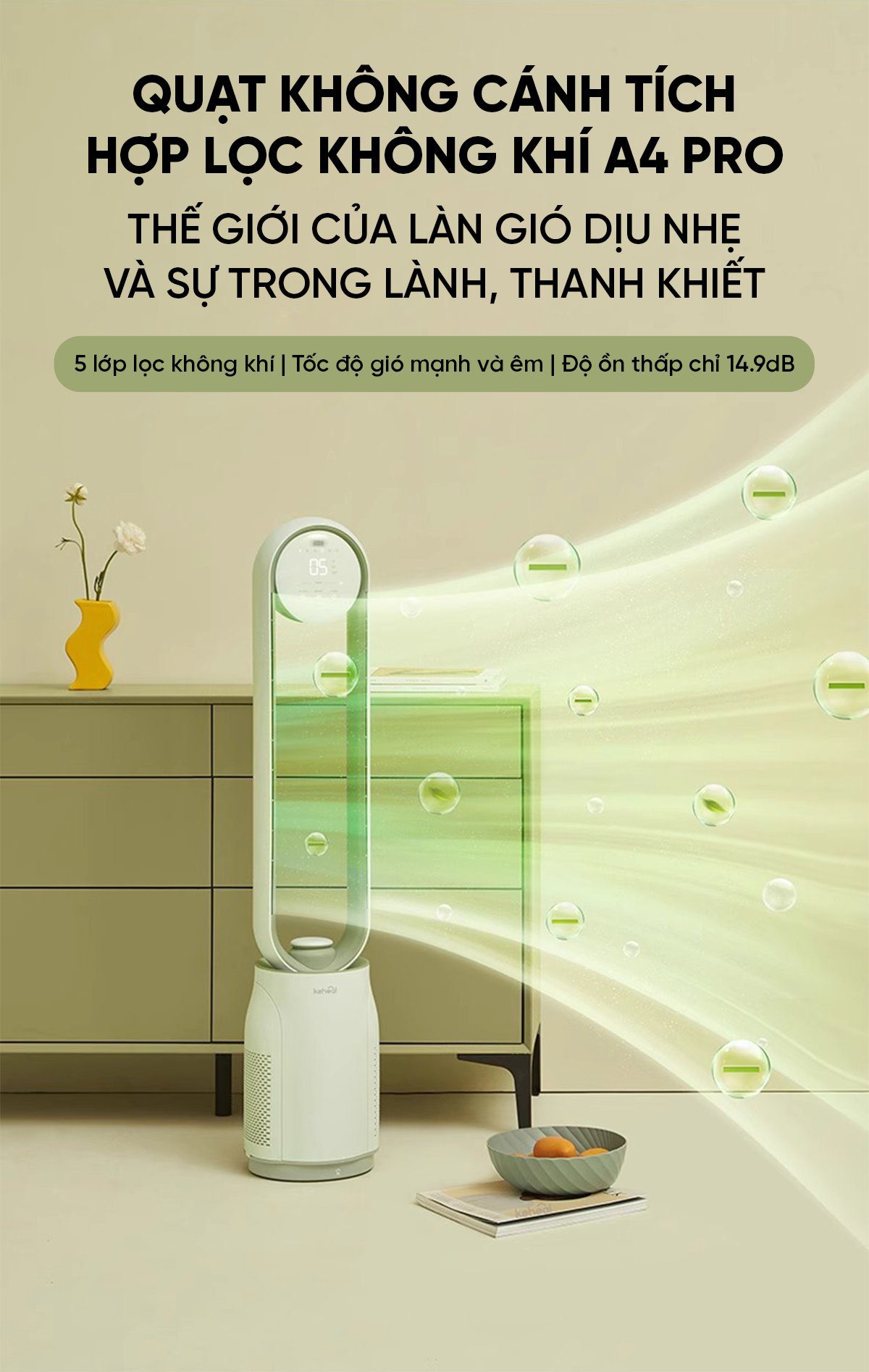 Quạt không cánh Keheal A4 Pro