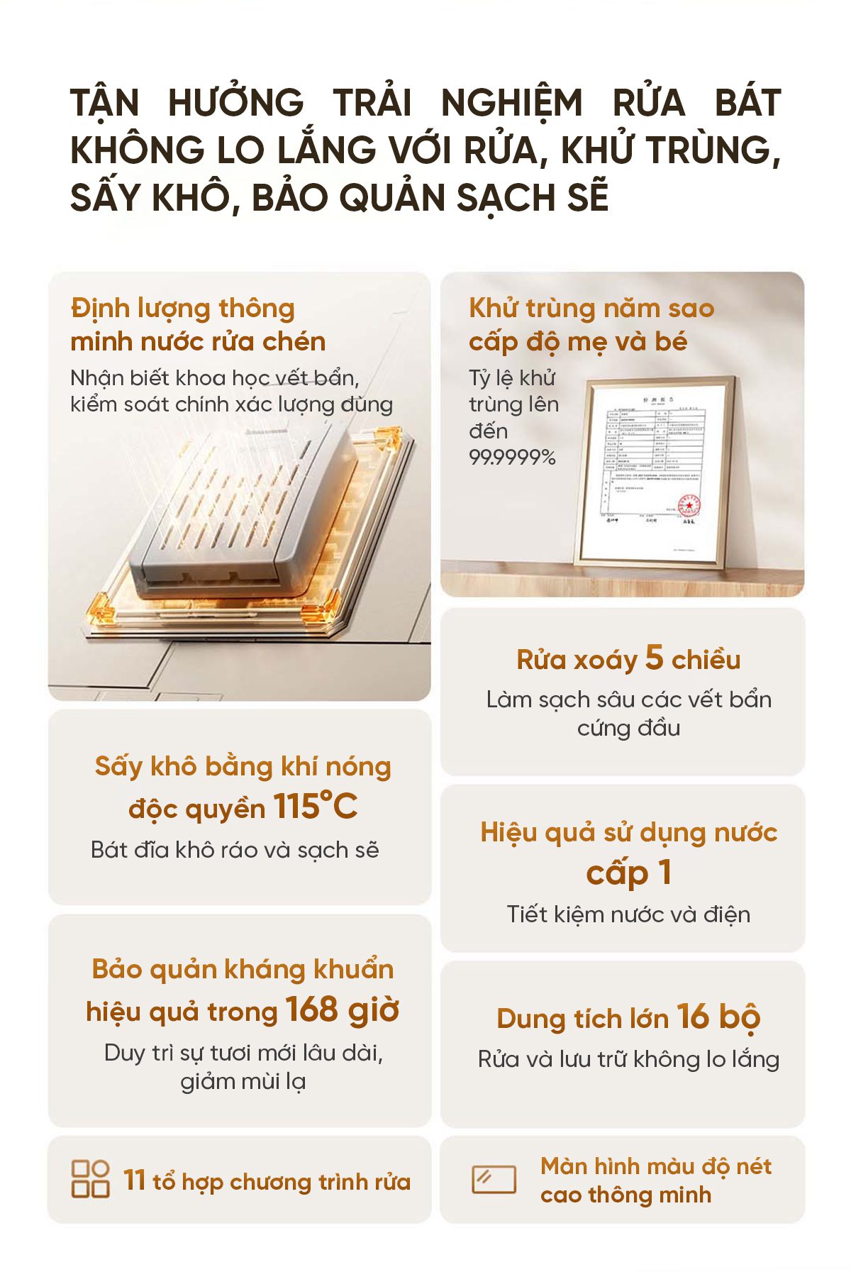 Máy rửa bát Xiaomi Mijia S10 16 bộ