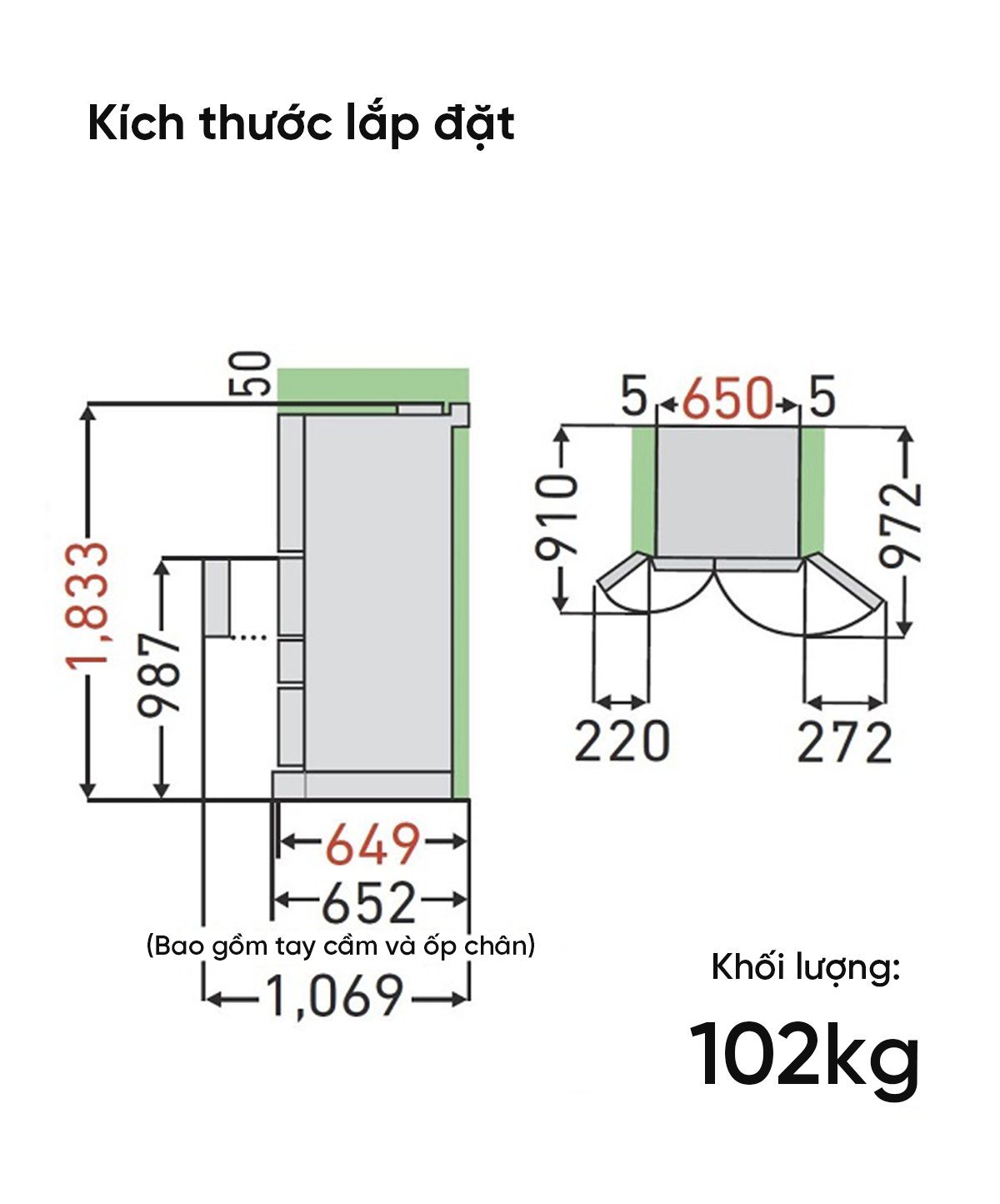 Tủ lạnh Toshiba GR-Y460FH 462L
