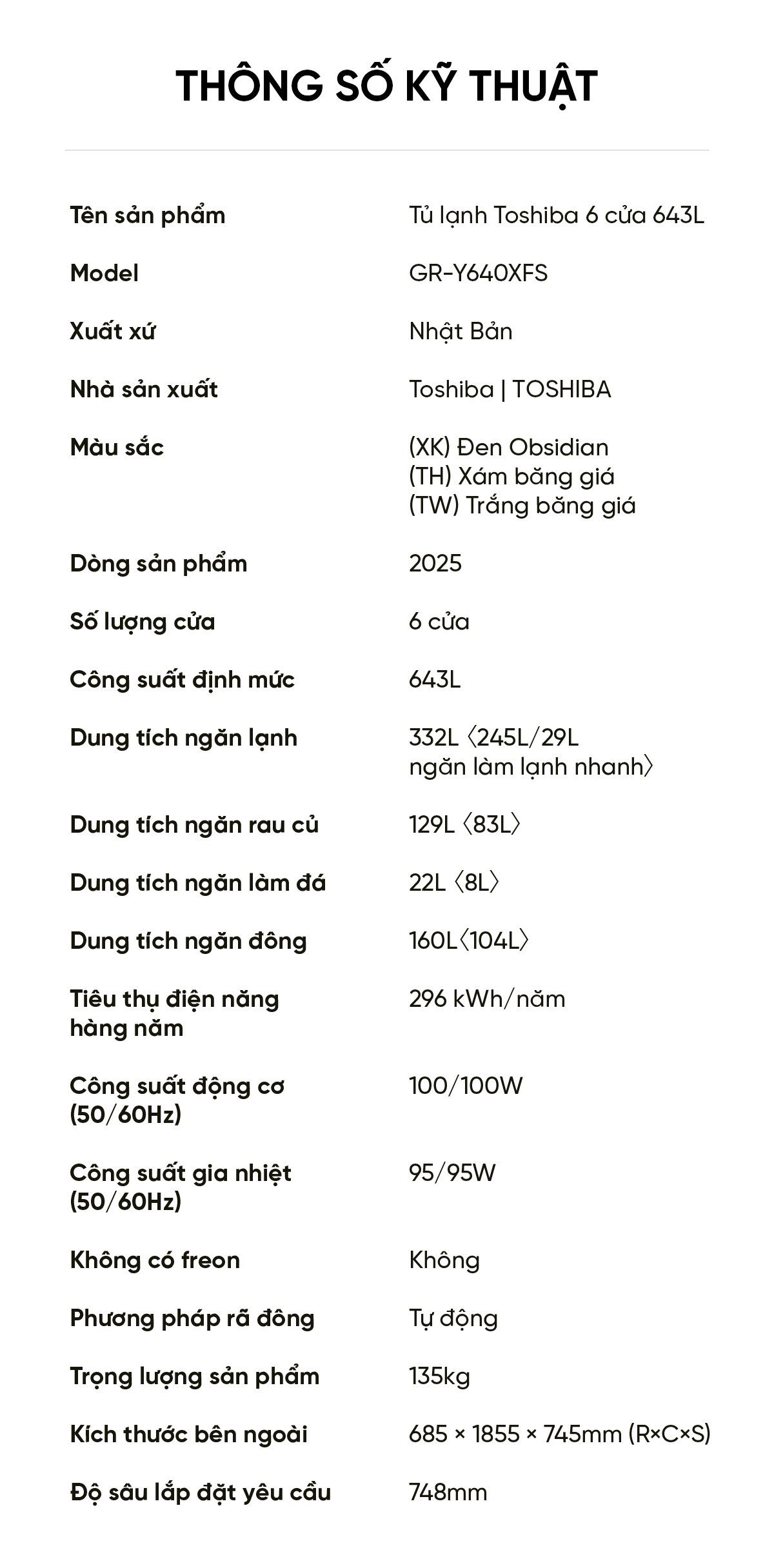 Tủ lạnh Toshiba GR-Y640XFS 643L