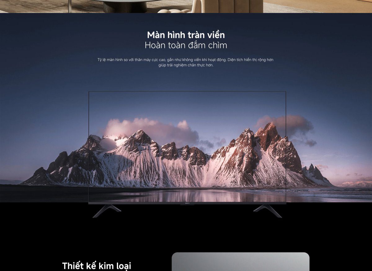 Tivi Xiaomi A 55 Inch – 2026 Bản Quốc Tế – 4K/60Hz – 2GB/8GB