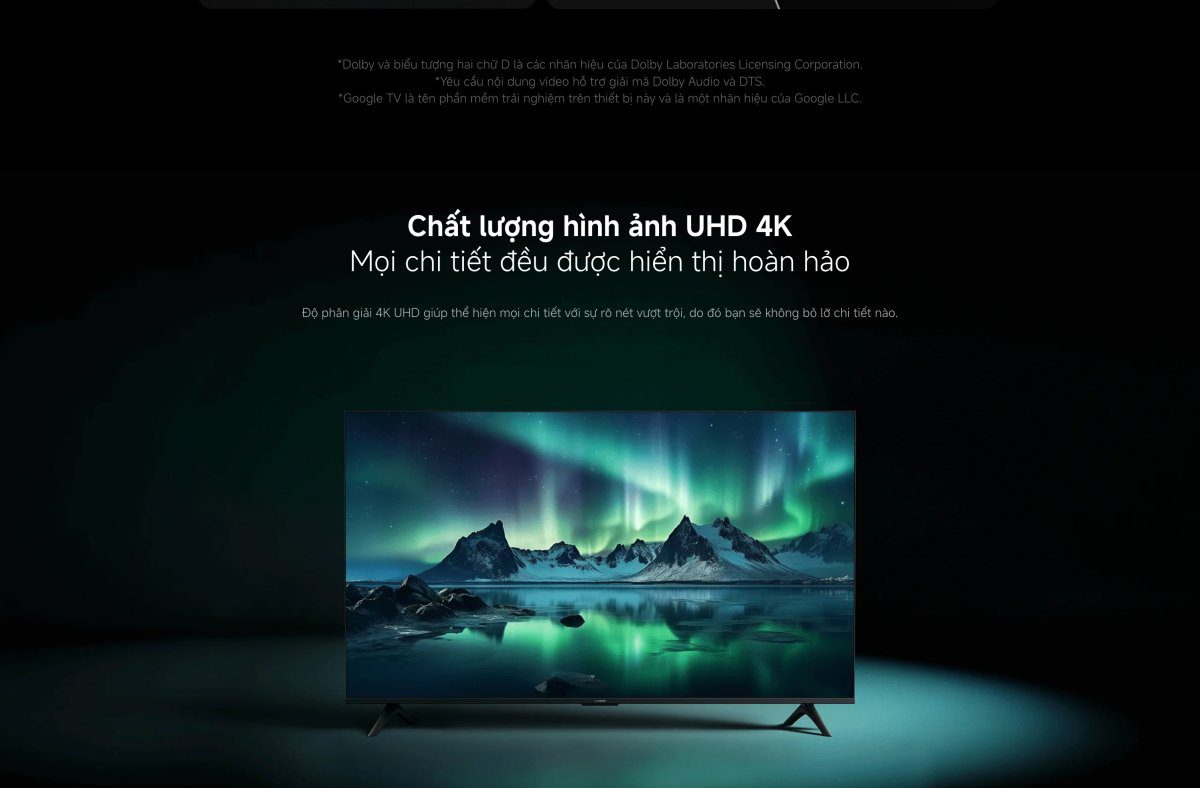 Tivi Xiaomi A 55 Inch – 2026 Bản Quốc Tế – 4K/60Hz – 2GB/8GB