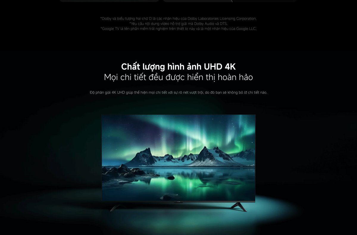 Tivi Xiaomi A 65 Inch – 2026 Bản Quốc Tế – 4K/60Hz – 2GB/8GB