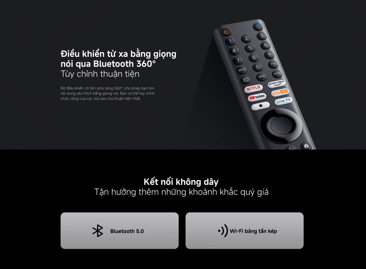 Tivi Xiaomi A Pro 43 Inch – 2026 Bản Quốc Tế – QLED 4K/60Hz – 2GB/8GB