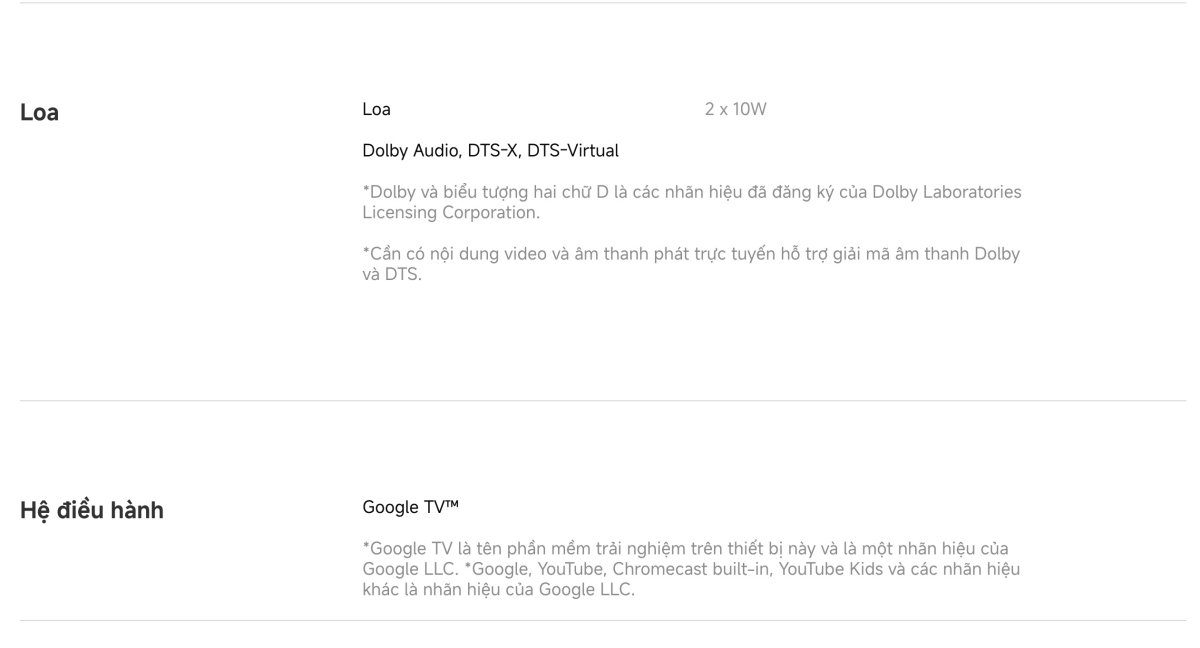 Tivi Xiaomi A Pro 43 Inch – 2026 Bản Quốc Tế – QLED 4K/60Hz – 2GB/8GB