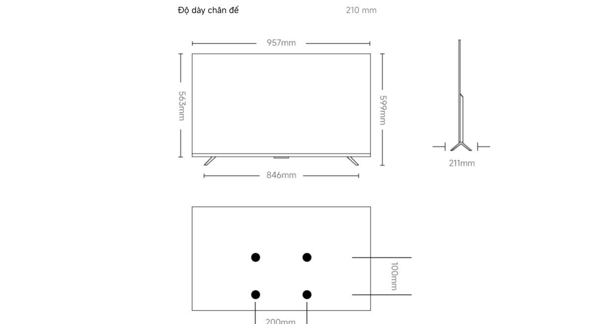 Tivi Xiaomi A Pro 43 Inch – 2026 Bản Quốc Tế – QLED 4K/60Hz – 2GB/8GB