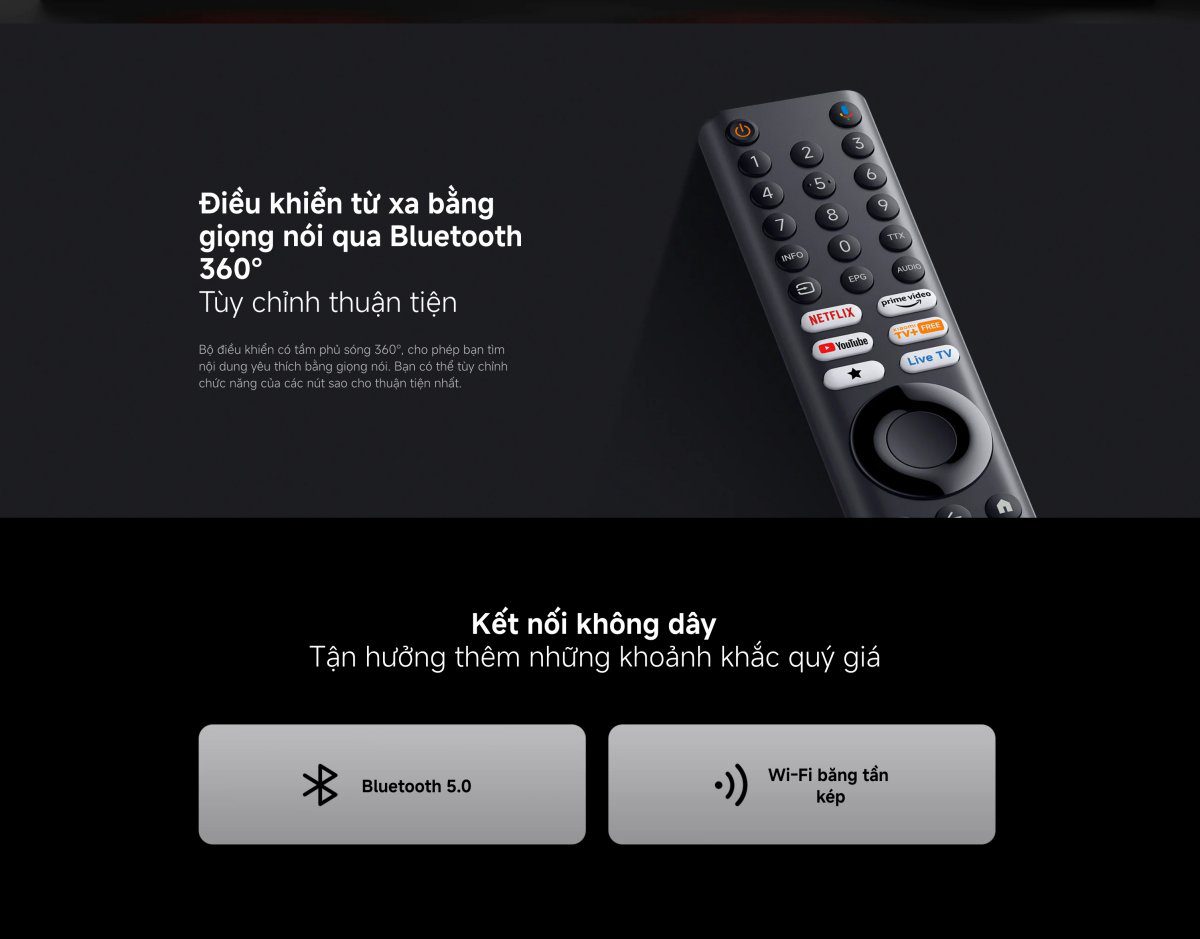 Tivi Xiaomi A Pro 75 Inch – 2026 Bản Quốc Tế – QLED 4K/60Hz – 2GB/8GB
