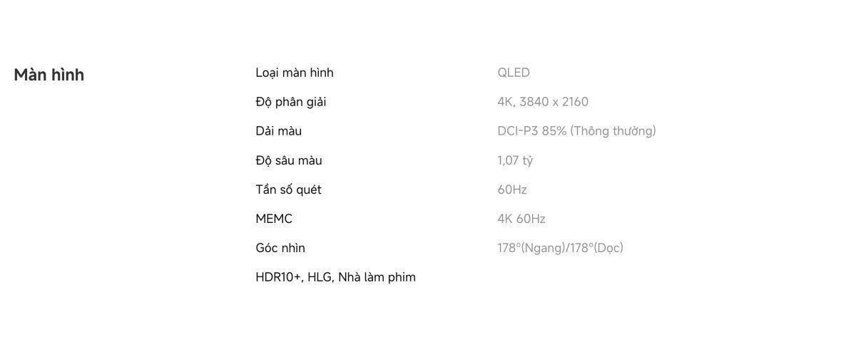 Tivi Xiaomi A Pro 75 Inch – 2026 Bản Quốc Tế – QLED 4K/60Hz – 2GB/8GB