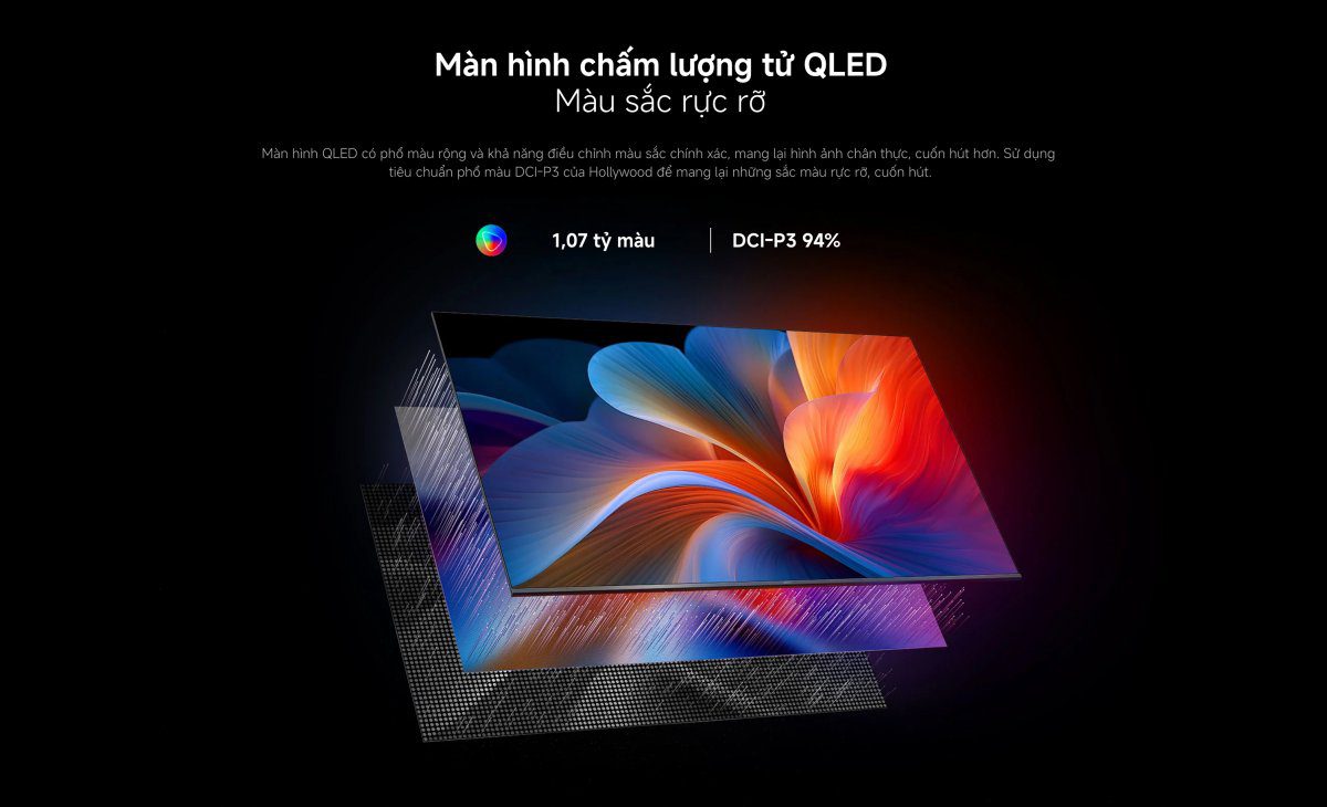 Tivi Xiaomi A Pro 75 Inch – 2026 Bản Quốc Tế – QLED 4K/60Hz – 2GB/8GB