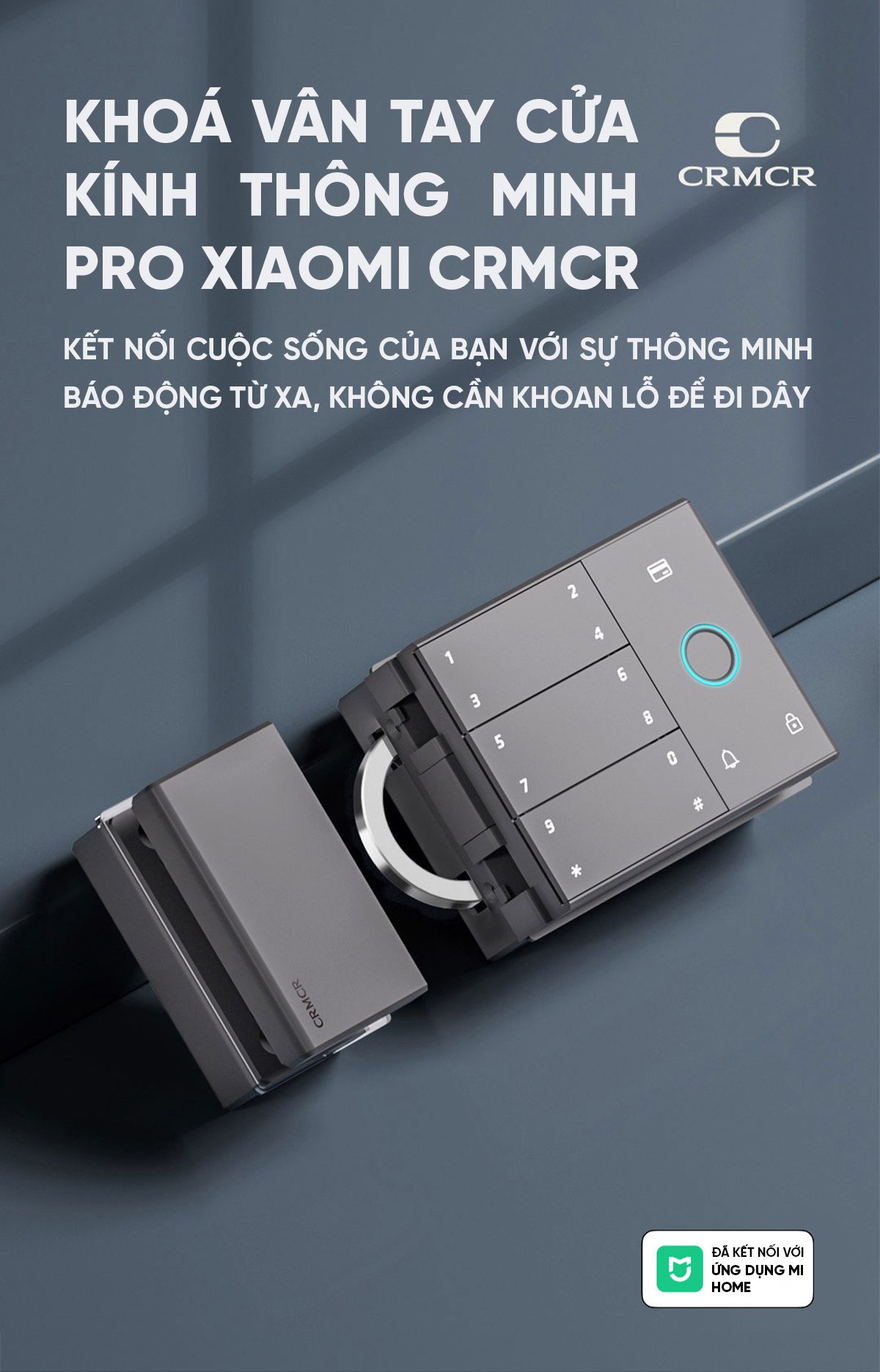 Khóa vân tay cửa kính thông minh Pro Xiaomi CRMCR