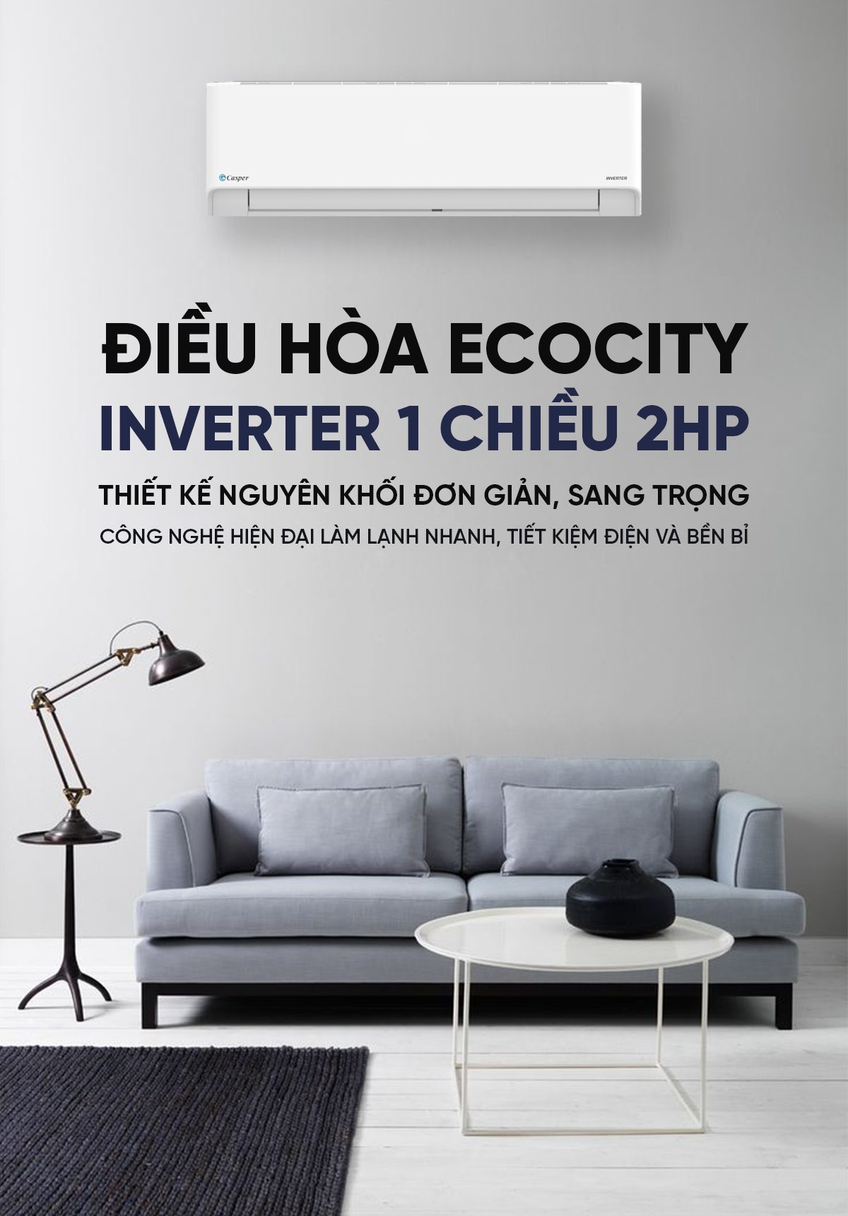 Điều hòa Casper EcoPrime Inverter 1 chiều 2HP HC-18IA32