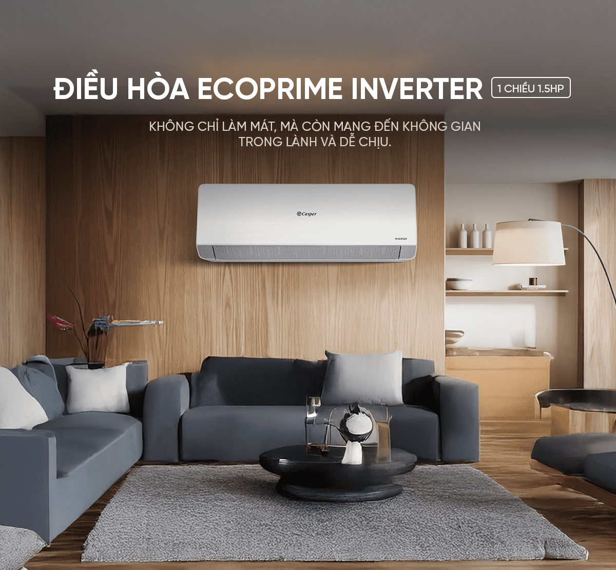 Điều hòa EcoPrime Inverter 1 chiều 1.5HP QC-12IS36