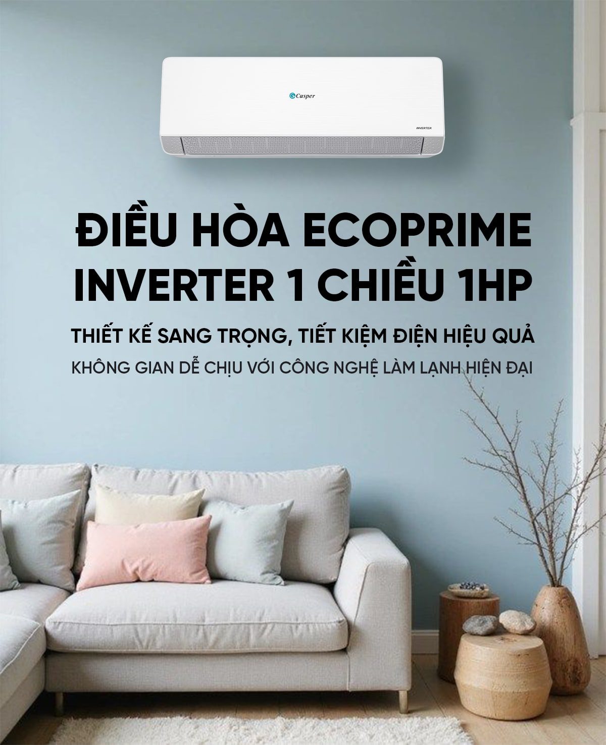 Điều hòa EcoPrime Inverter 1 chiều 1HP QC-09IS36