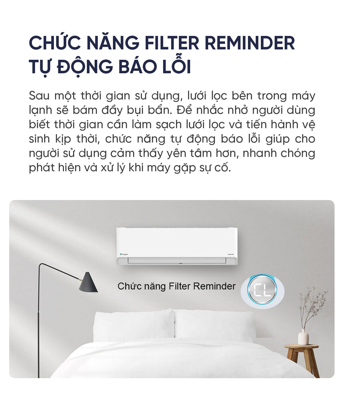 Điều hòa Casper EcoPrime Inverter 1 chiều 2HP HC-18IA32