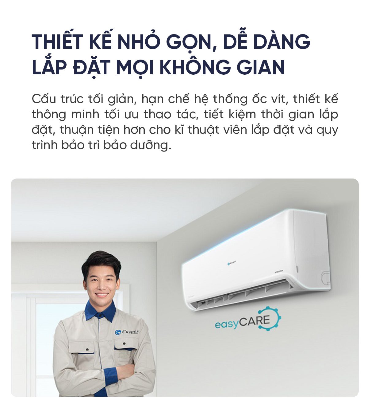 Điều hòa Casper EcoPrime Inverter 1 chiều 2HP HC-18IA32