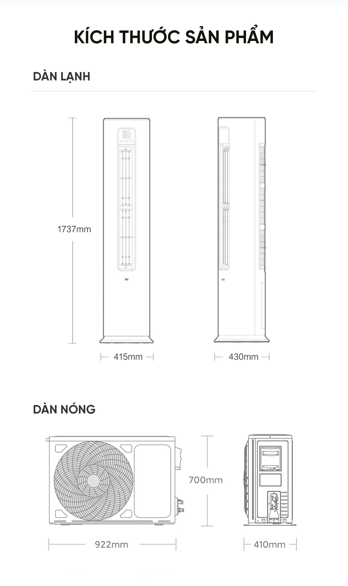 Điều Hoà Cây Xiaomi Mija KFR-72LW-N1A1 3HP Thông Minh 2025