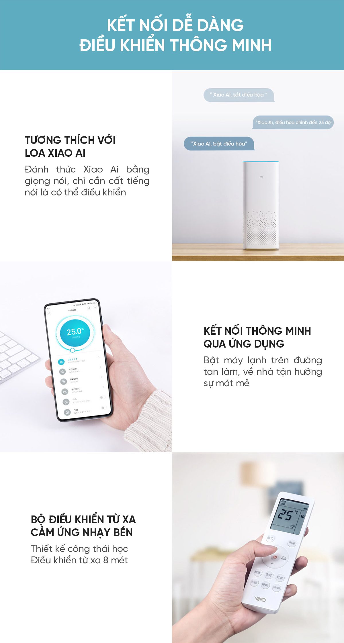 Điều Hoà Xiaomi Vino 1 Chiều Làm Lạnh KFR-35GW-V11AA2 App Mihome