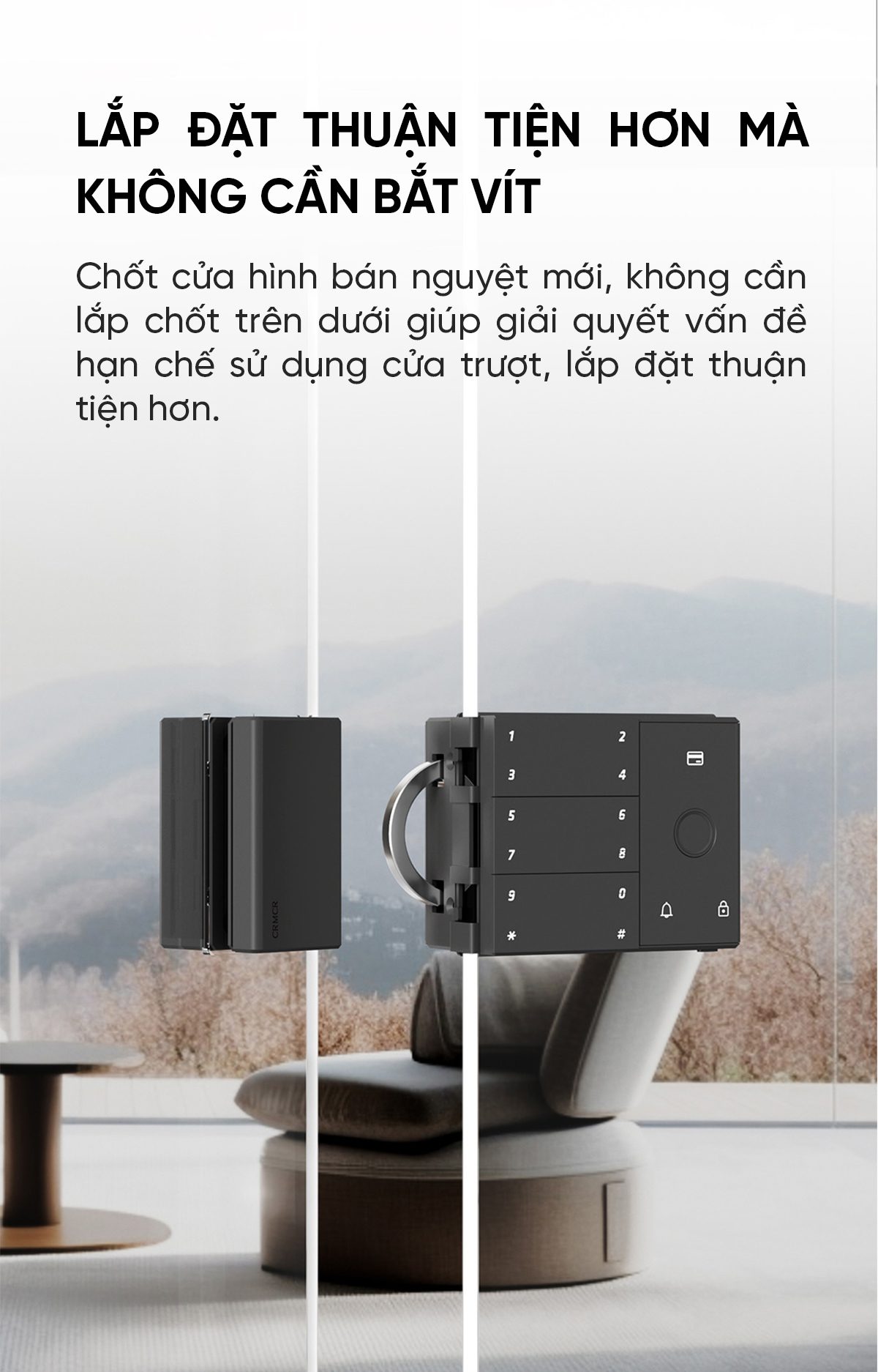 Khóa vân tay cửa kính thông minh Pro Xiaomi CRMCR