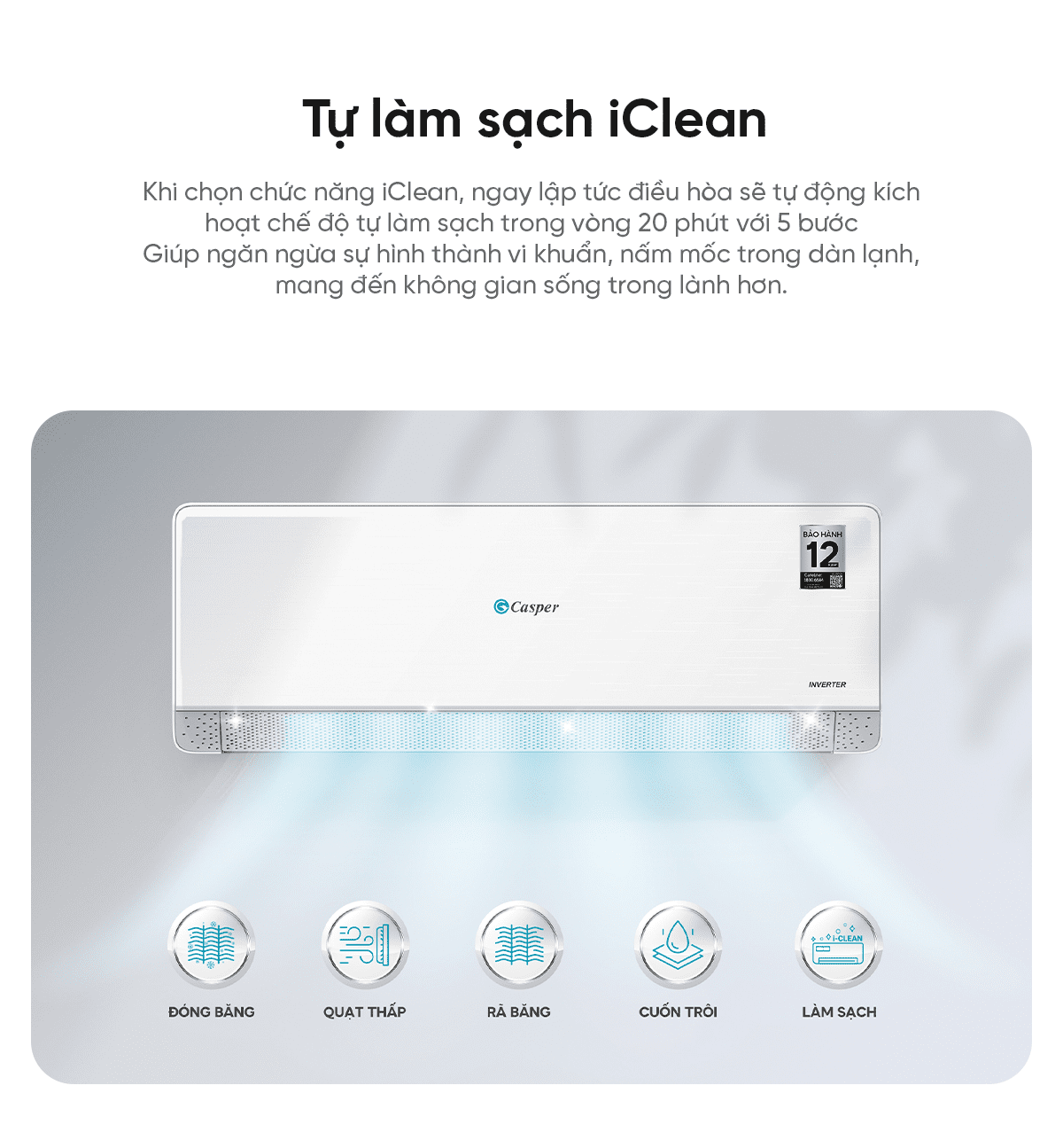 Điều hòa EcoPrime Inverter 1 chiều 1.5HP QC-12IS36