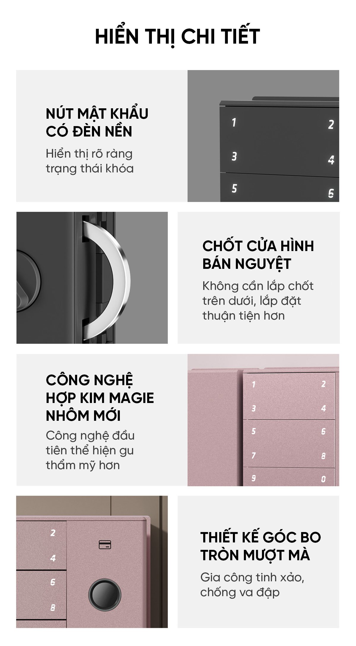 Khóa vân tay cửa kính thông minh Pro Xiaomi CRMCR