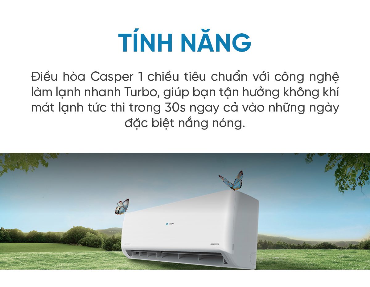 Điều hòa Casper EcoPrime Inverter 1 chiều 2.5HP SC-24FS33