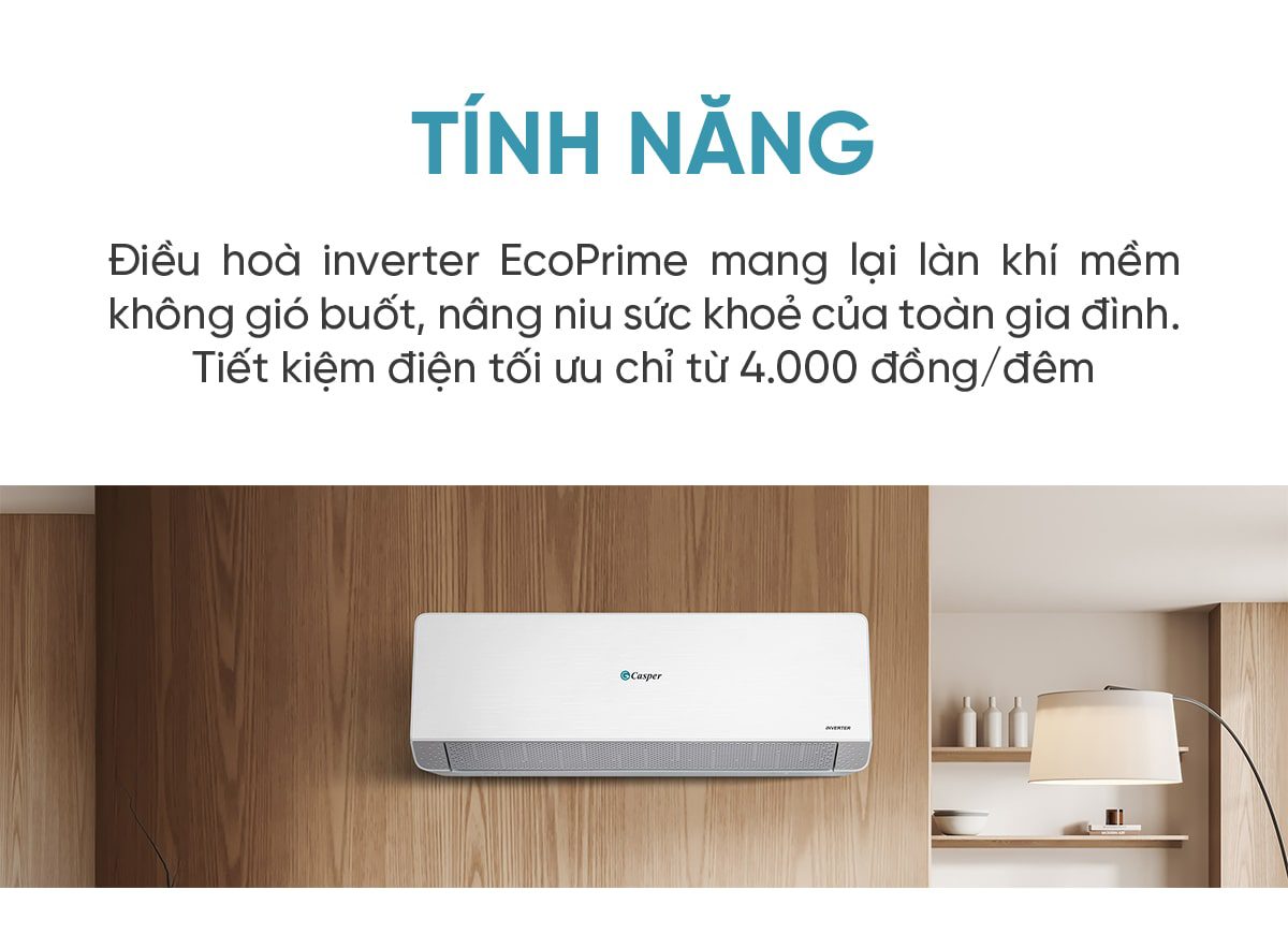Điều hòa EcoPrime Inverter 1 chiều 1HP QC-09IS36