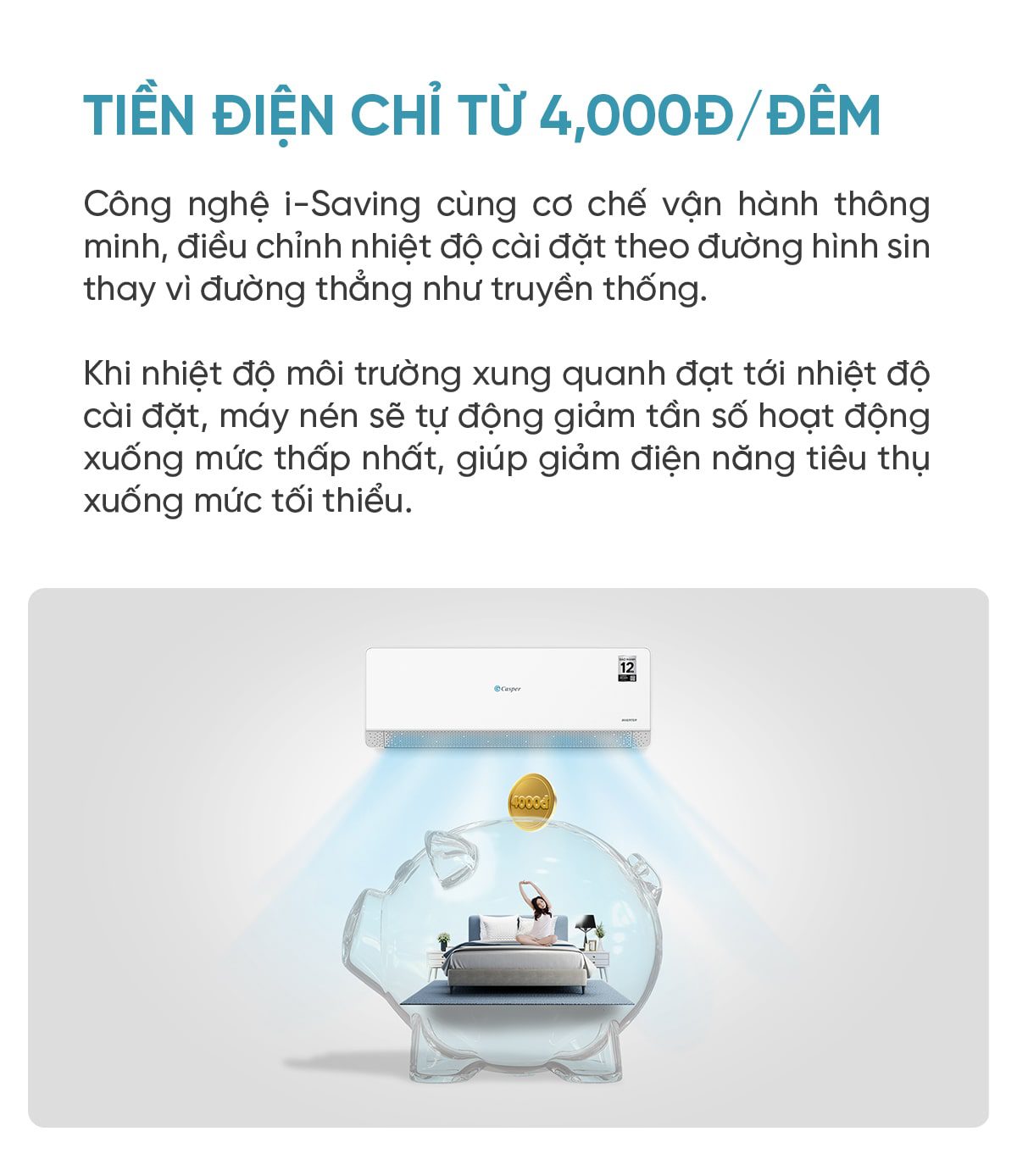 Điều hòa EcoPrime Inverter 1 chiều 1HP QC-09IS36
