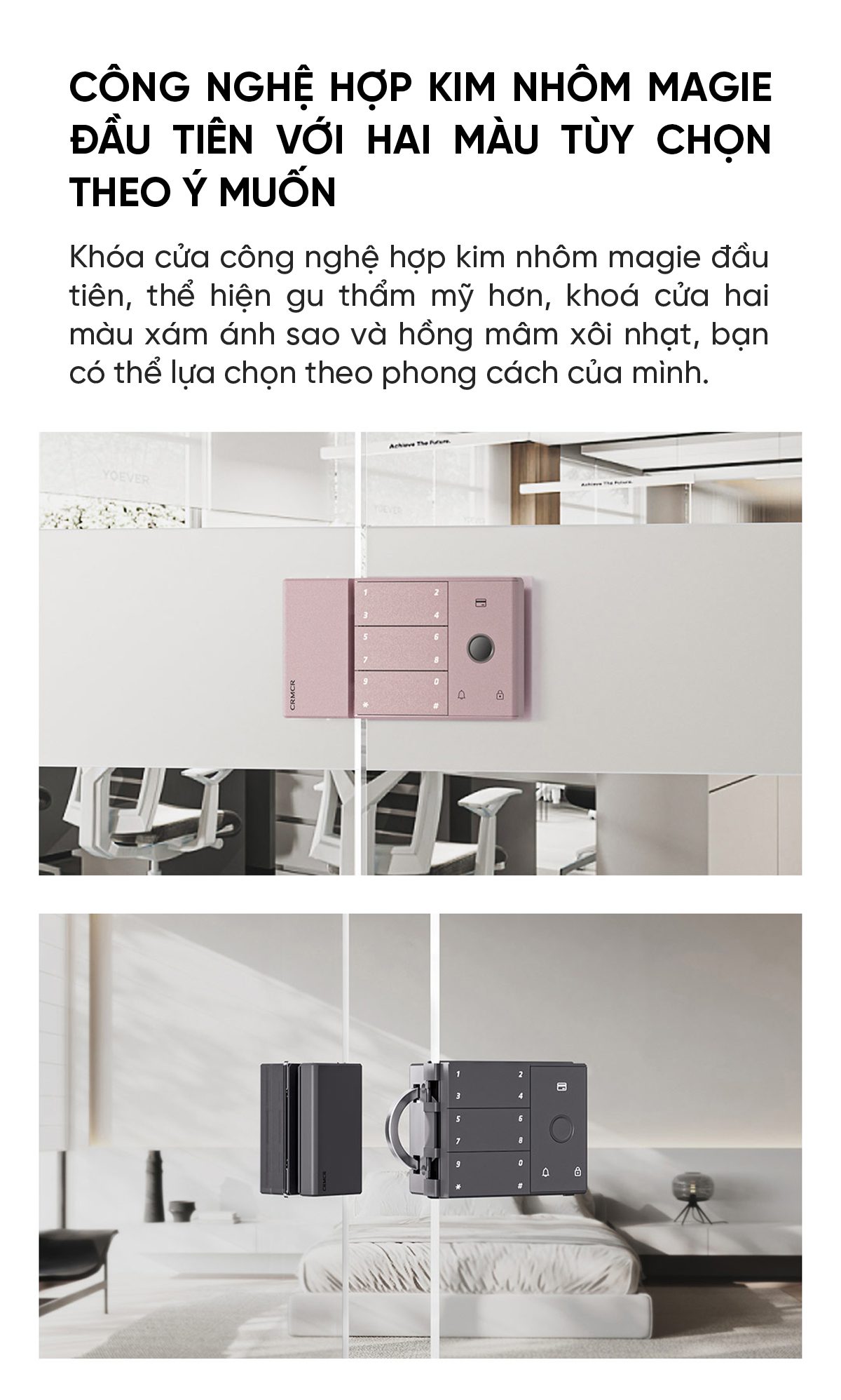 Khóa vân tay cửa kính thông minh Pro Xiaomi CRMCR
