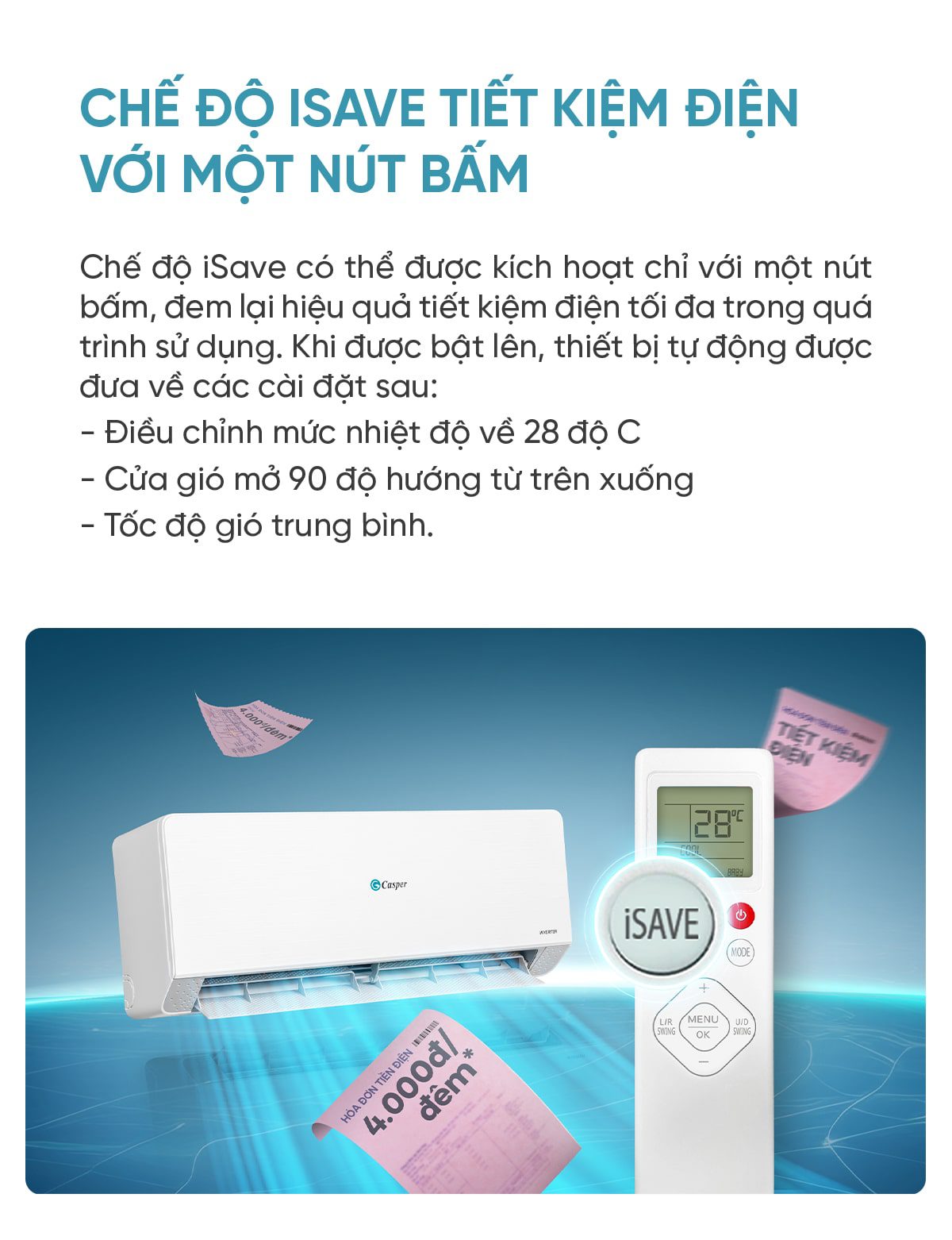 Điều hòa EcoPrime Inverter 1 chiều 1HP QC-09IS36