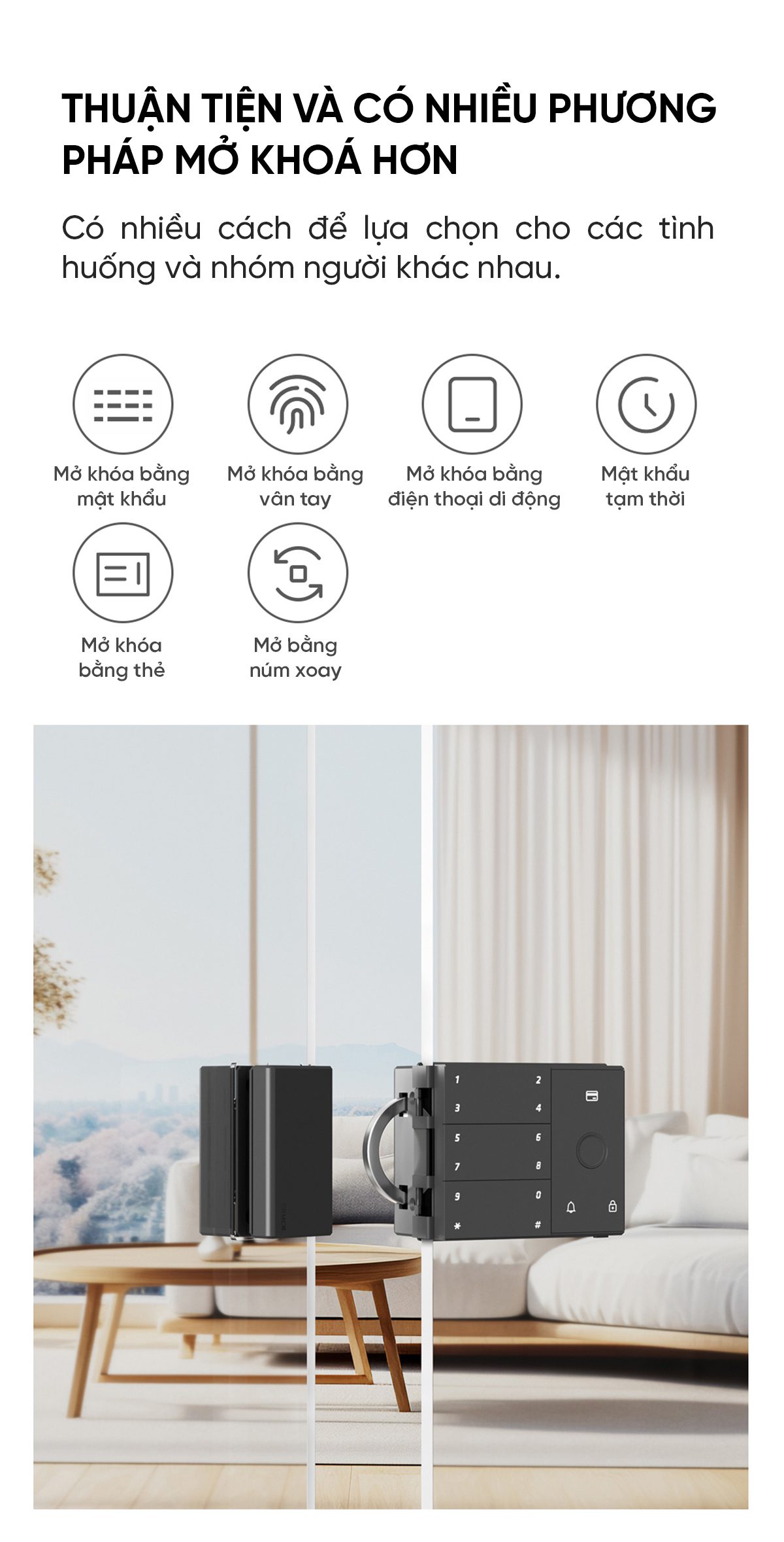 Khóa vân tay cửa kính thông minh Pro Xiaomi CRMCR
