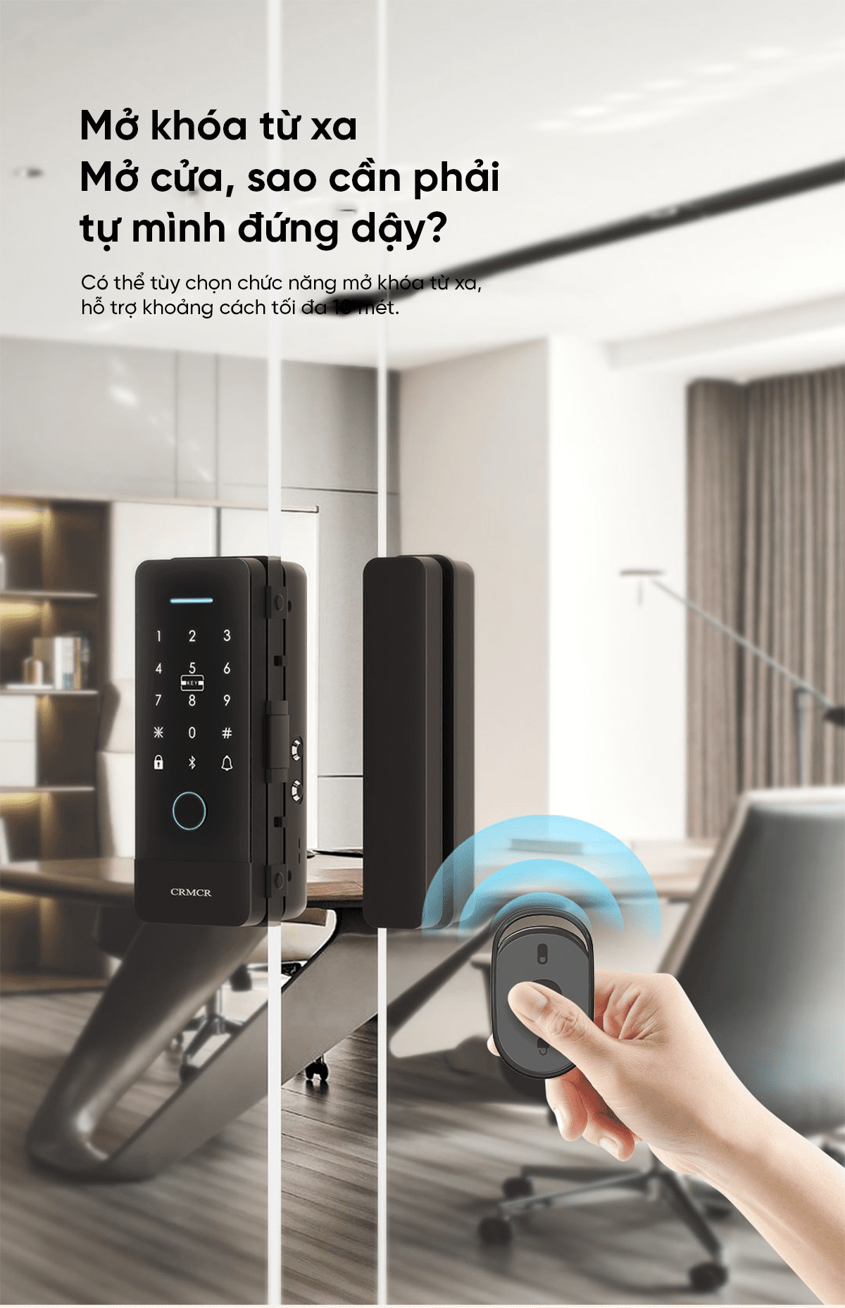 Khóa vân tây cửa kính thông minh Xiaomi Kawaii CB2207
