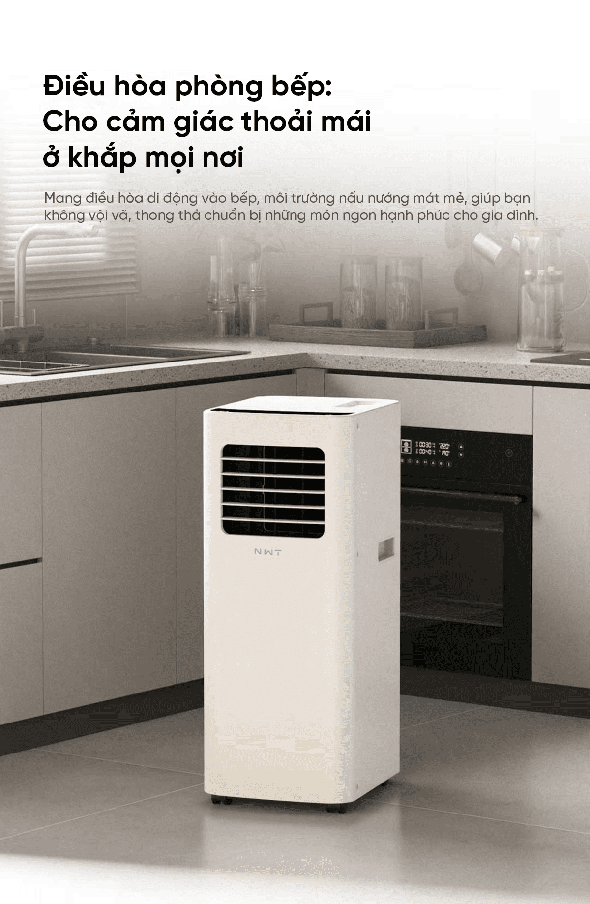 Điều hòa di động thông minh Xiaomi NWT công suất lớn 1HP