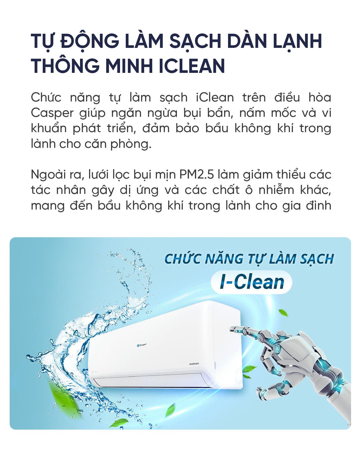Điều hòa Casper EcoPrime Inverter 1 chiều 2HP HC-18IA32