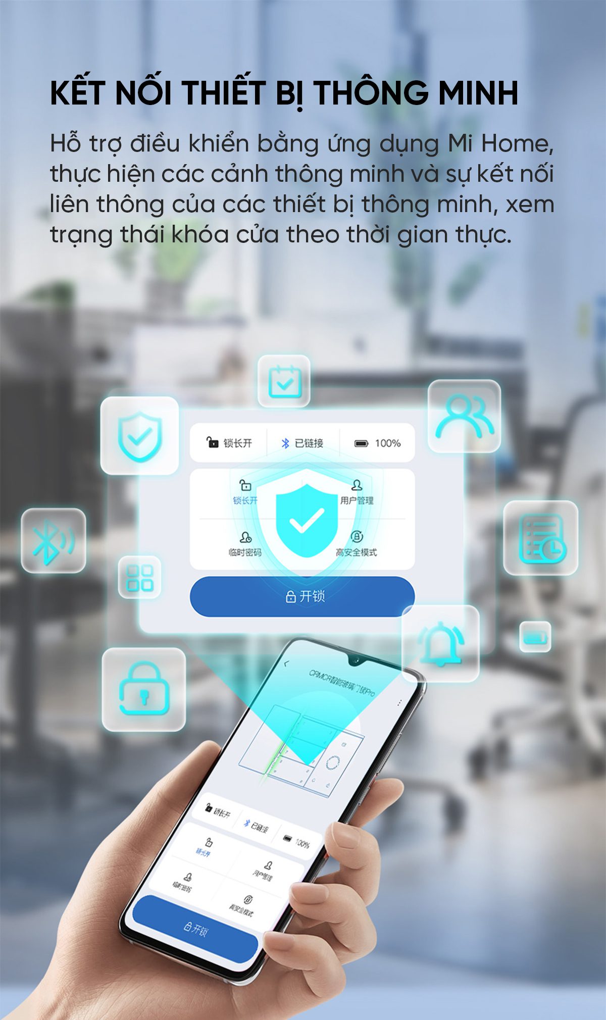 Khóa vân tay cửa kính thông minh Pro Xiaomi CRMCR