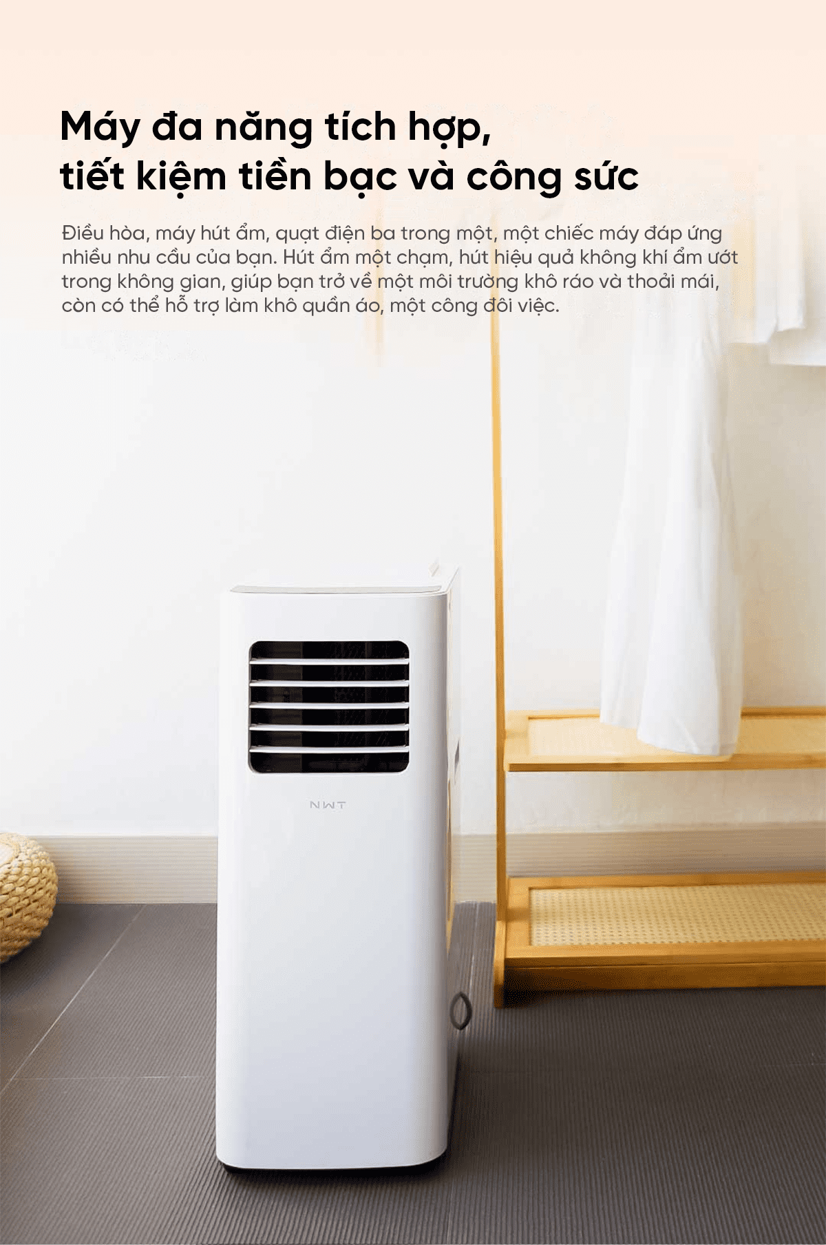 Điều hòa di động thông minh Xiaomi NWT công suất lớn 1HP