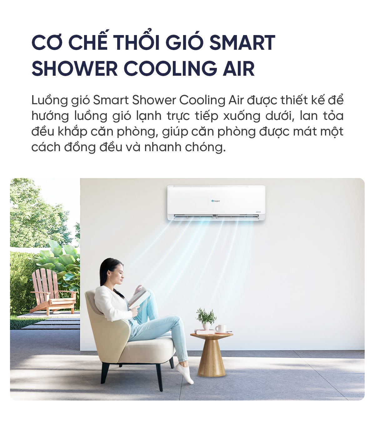 Điều hòa Casper EcoPrime Inverter 1 chiều 2HP HC-18IA32